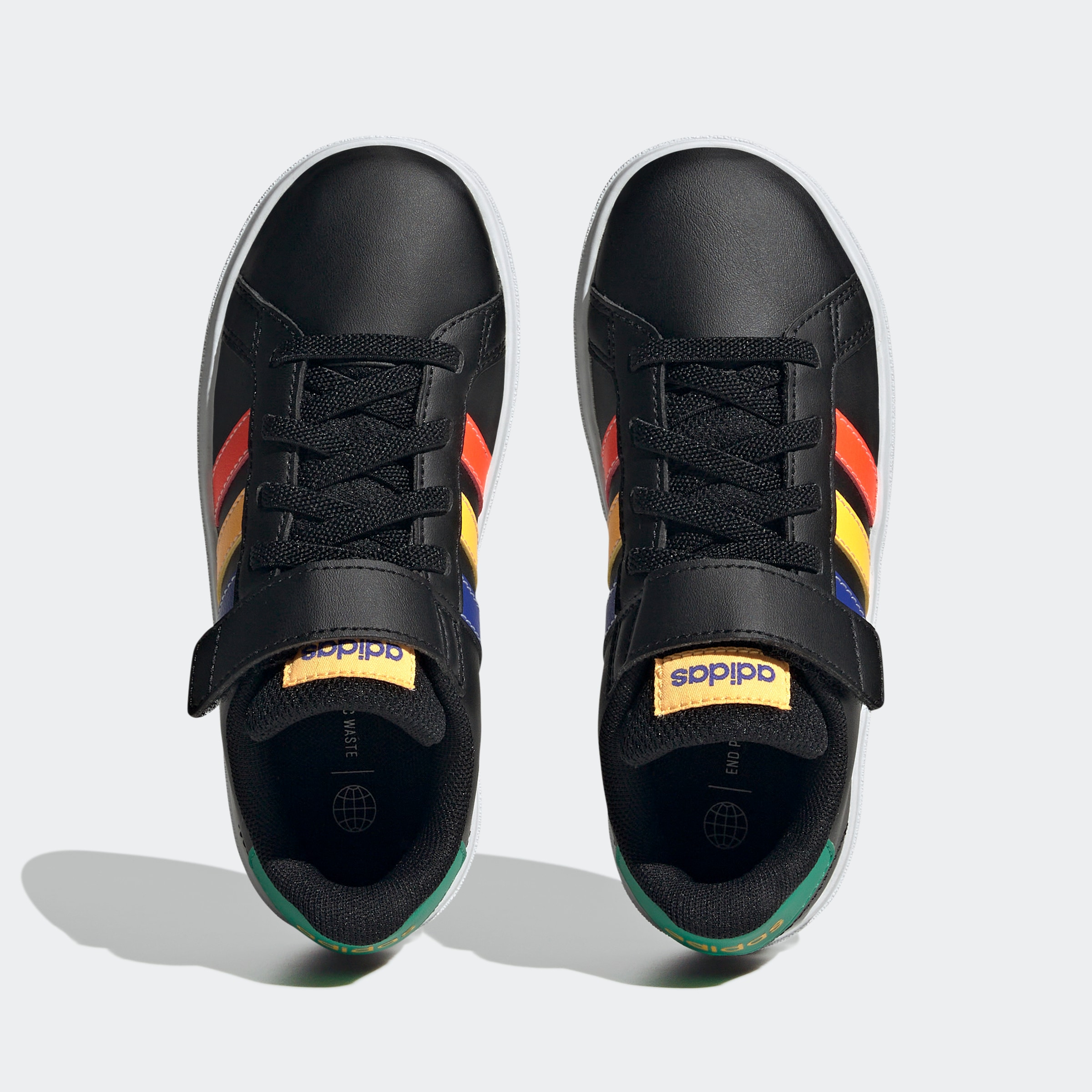 adidas Sportswear Klettschuh »GRAND COURT COURT ELASTIC LACE AND TOP STRAP«, Design auf den Spuren des adidas Superstar