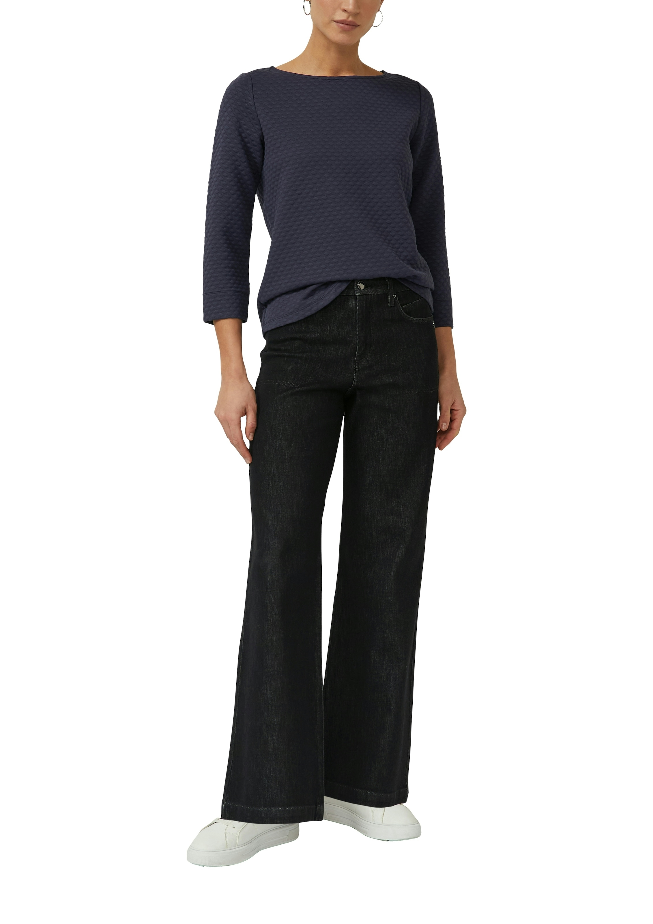 s.Oliver BLACK LABEL Sweatshirt , im Relaxed Fit mit U-Boot-Ausschnitt
