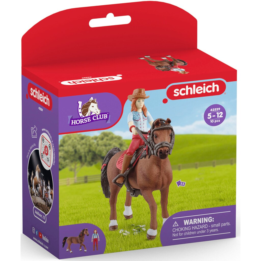 Schleich® Spielfigur »HORSE CLUB, Hannah und Cayenne (42539)«