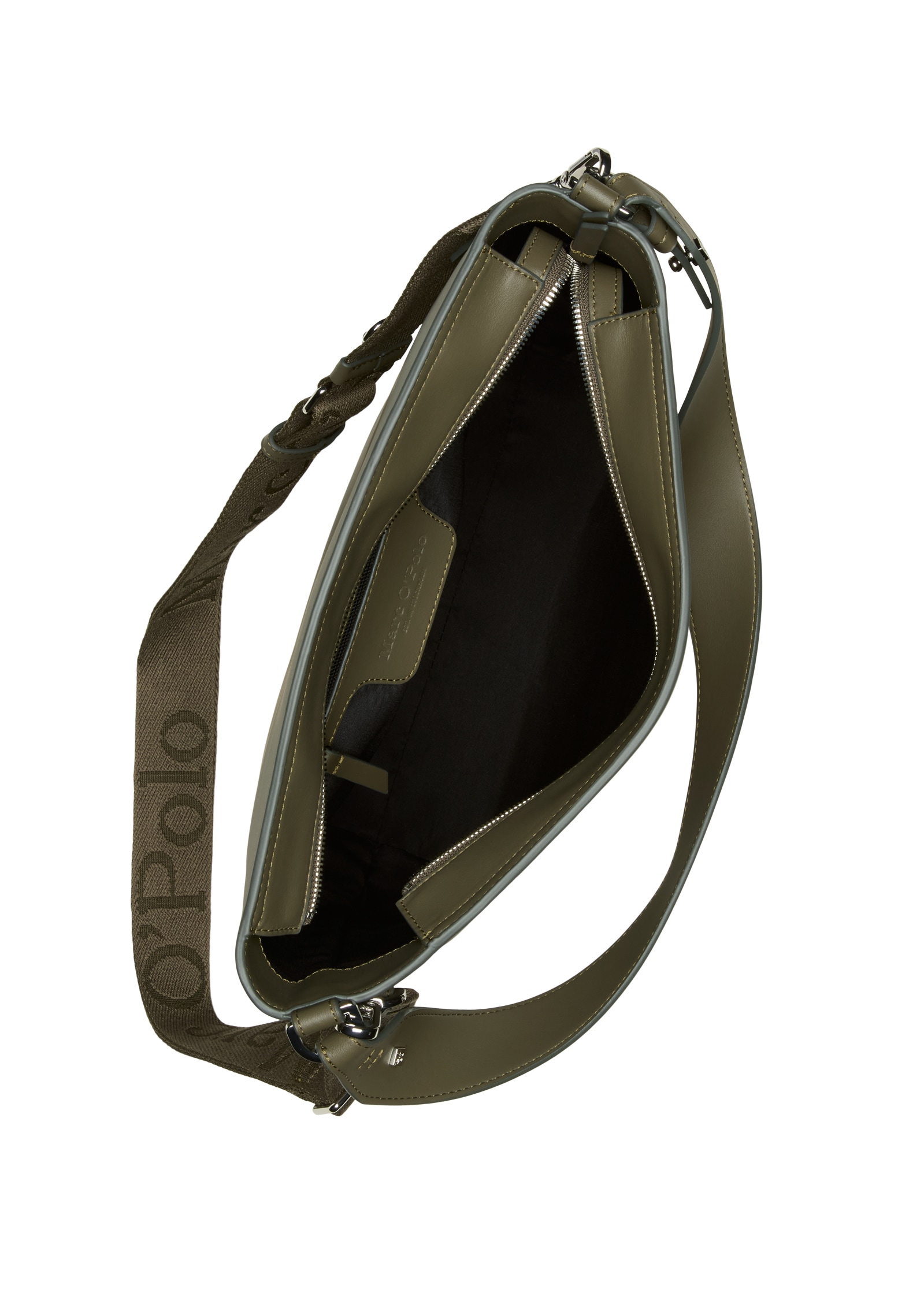 Marc O'Polo Accessories Hobo »VANJA« Schultertasche, Damen-Handtasche mit langem Logo-Gurtband