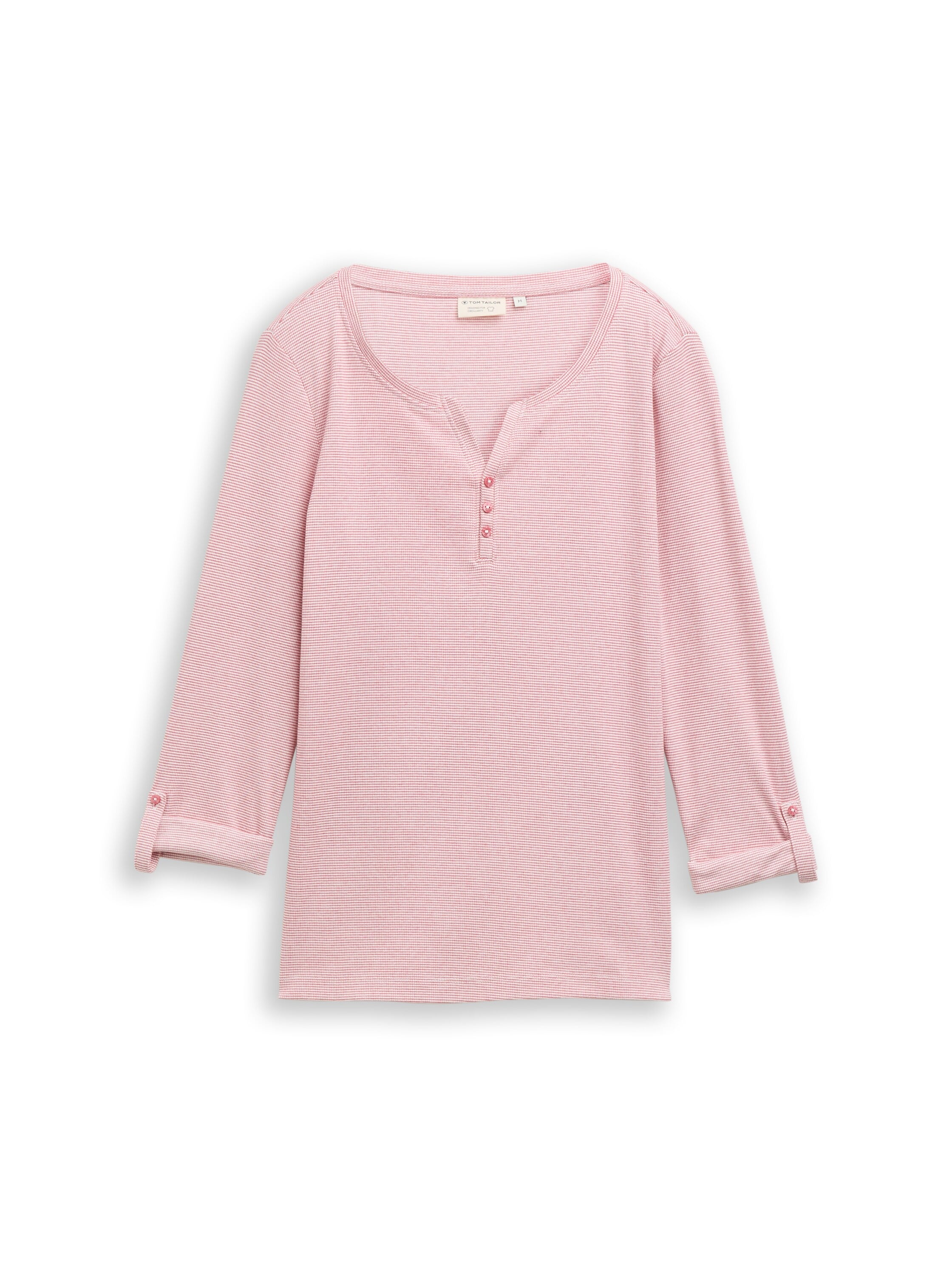 TOM TAILOR Henleyshirt mit Turn-Up-Arm
