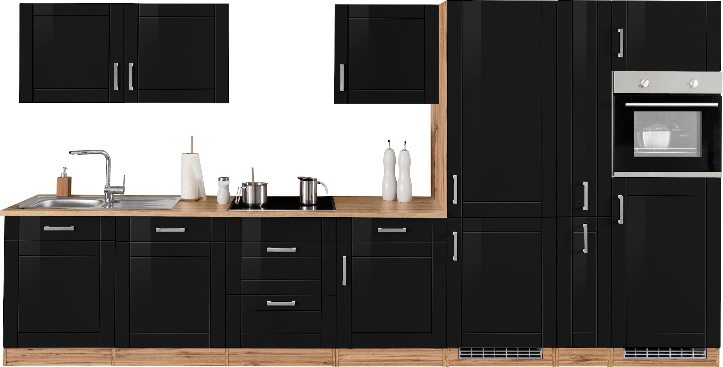 KOCHSTATION Küchenzeile »KS-Tinnum« ohne E-Geräte, Breite 390 cm