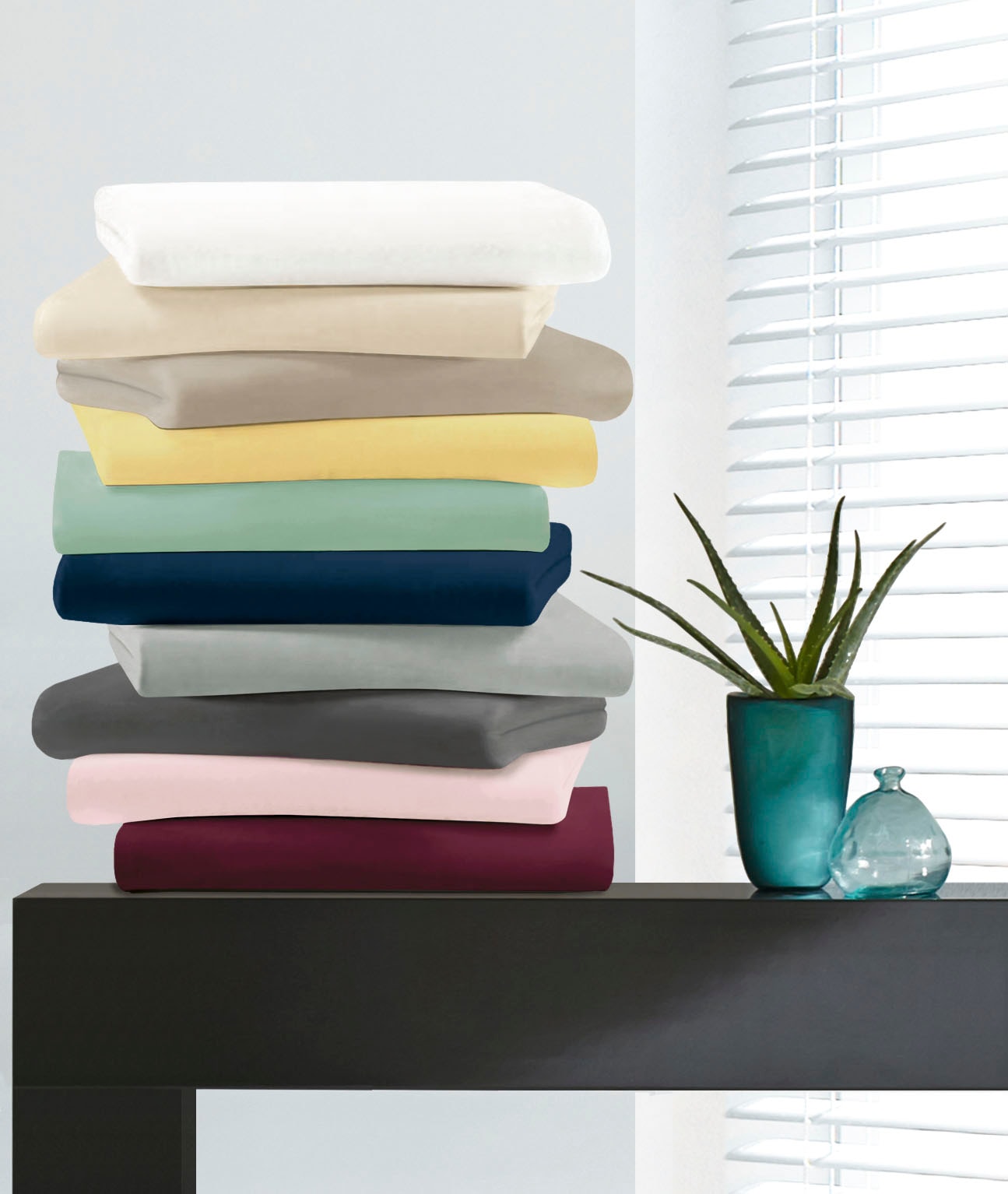 BIERBAUM Spannbettlaken »Jersey« 95 % Baumwolle und 5 % Elasthan für optimale Weichheit und Dehnbarkeit