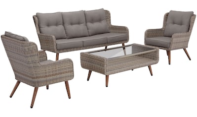KONIFERA Gartenlounge-Set »Malibu«, (14 tlg.), 3er Sofa, 2 Sessel, Tisch, Polyrattan kaufen