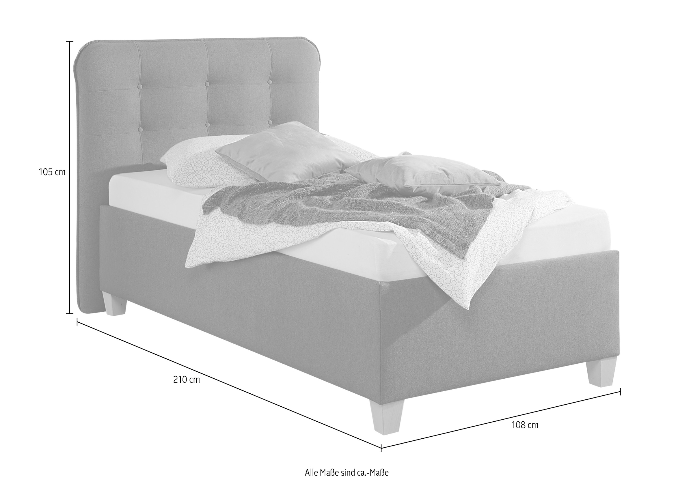 Maintal Polsterbett inklusive Bettkasten