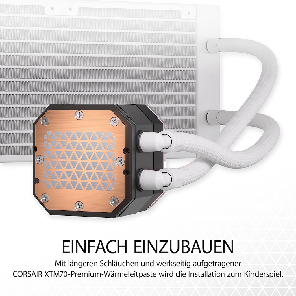 Corsair CPU Kühler »iCUE H150i ELITE CAPELLIX XT White, Liquid CPU Cooler«, (1 St.)