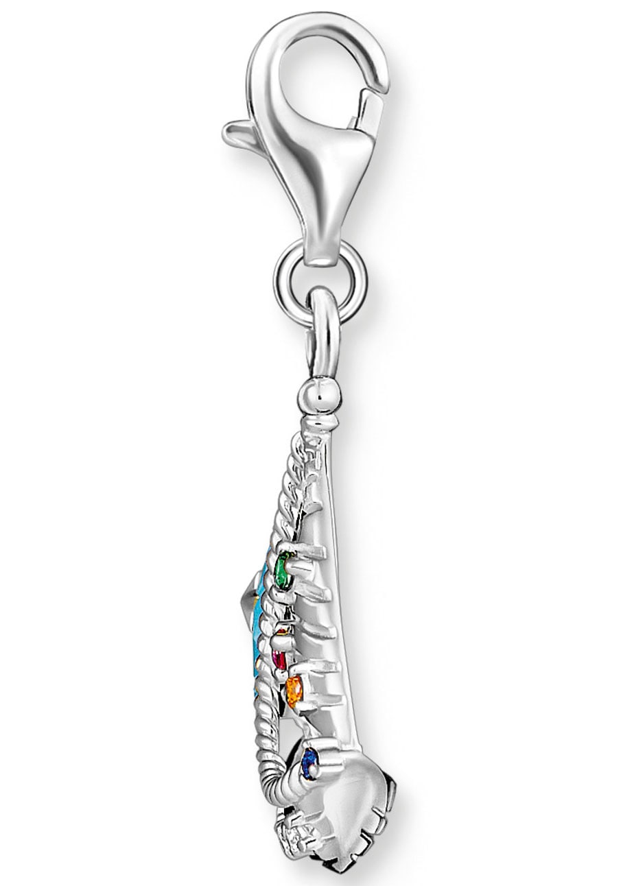 THOMAS SABO Charm-Einhänger »Segelboot, 1927-340-7«, mit Glas-Keramik Stein