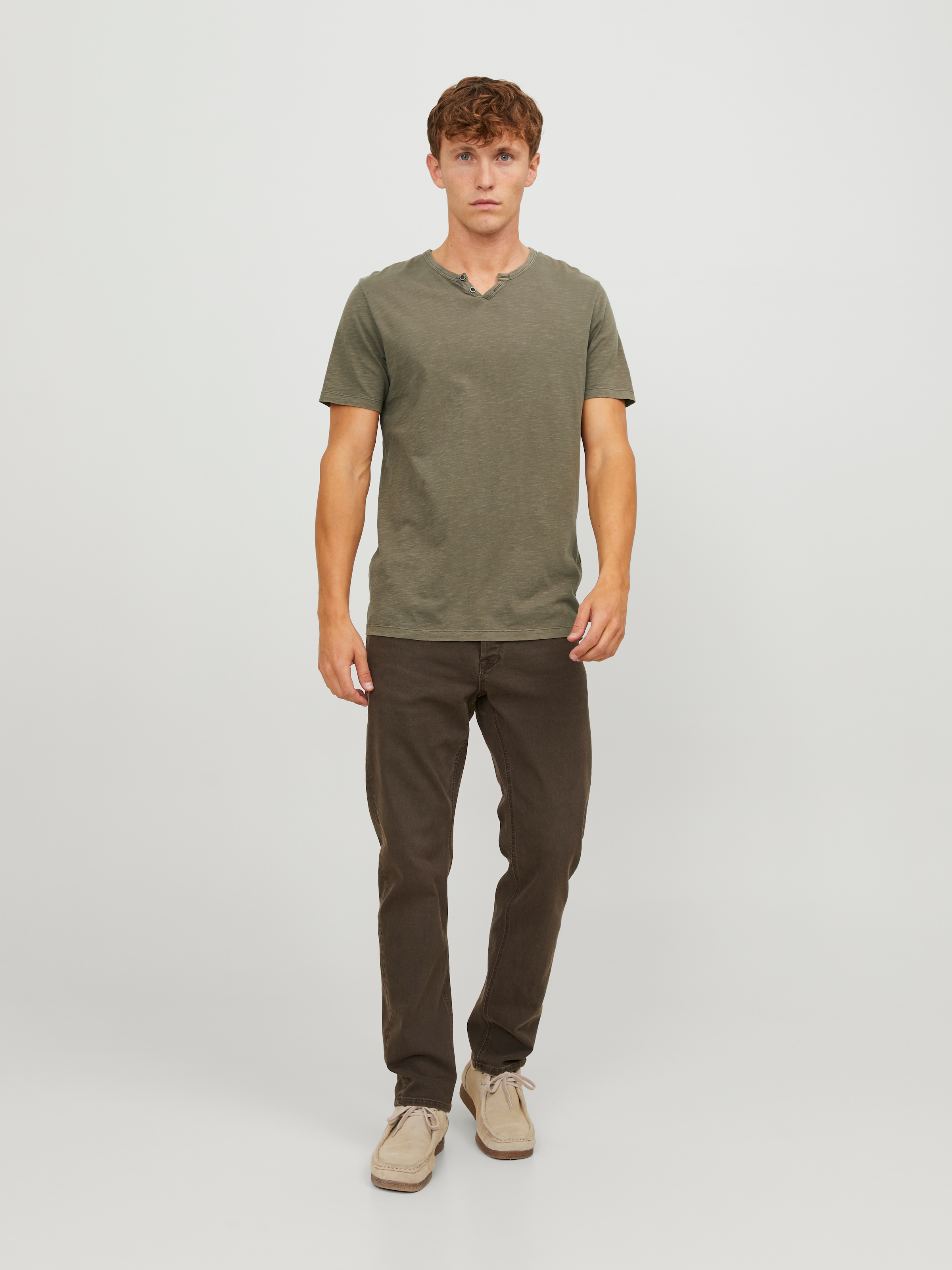 Jack & Jones T-Shirt »SPLIT NECK TEE«