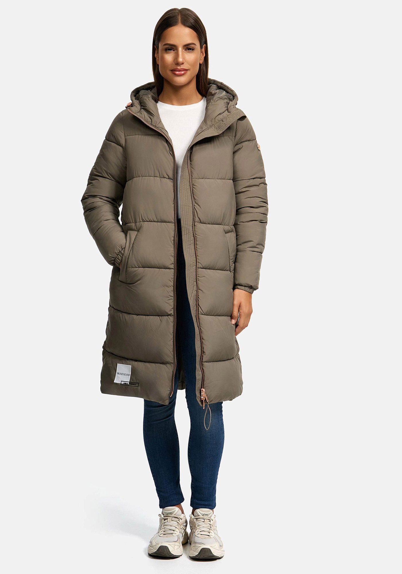 Marikoo Winterjacke »Marikoo Nomadiaa lange Damen Winterjacke N024«