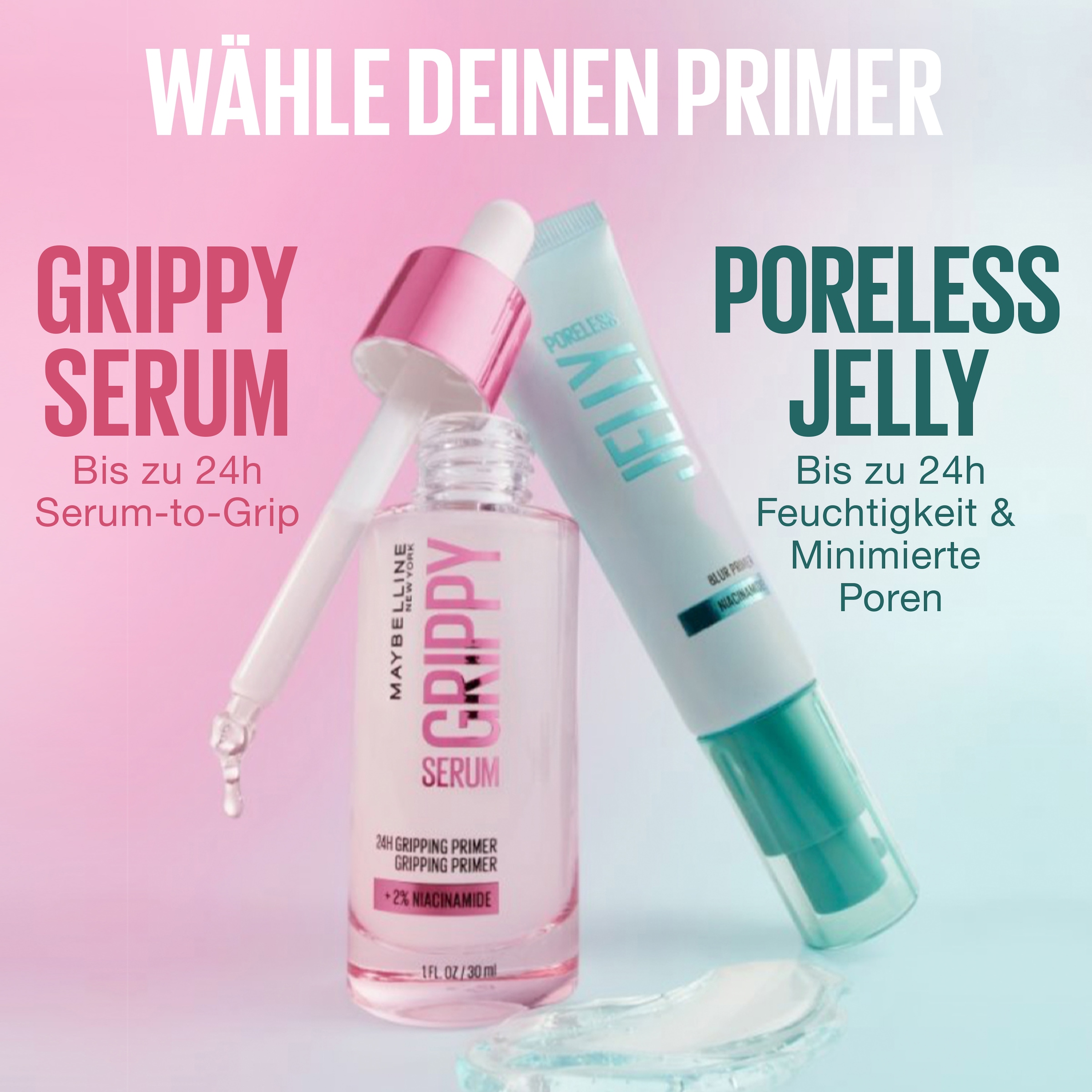MAYBELLINE NEW YORK Primer »Maybelline New York Grippy Serum Primer« mit Niacinamid
