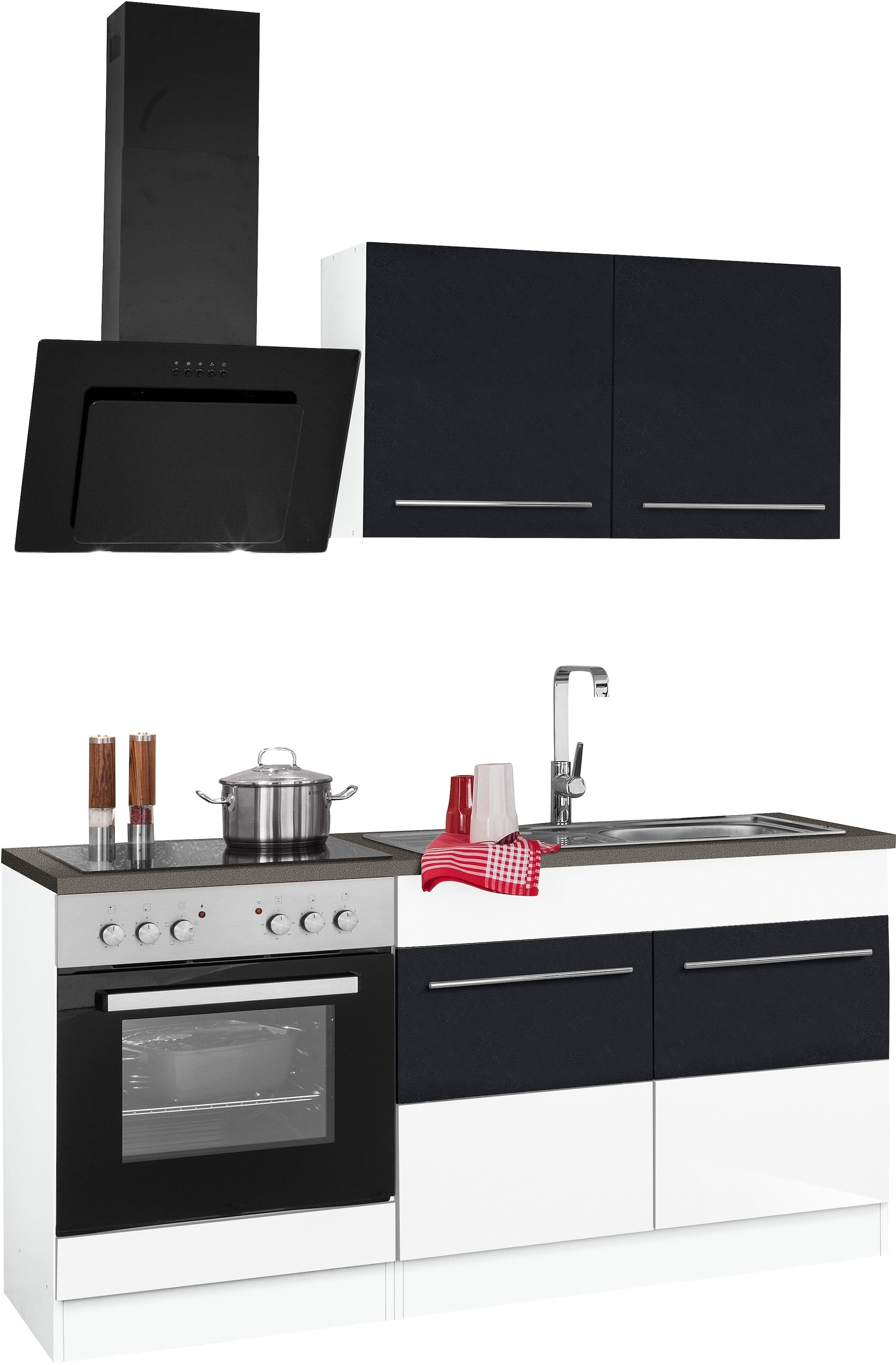 KOCHSTATION Pantryküche »KS-Trient« Breite 160 cm, mit E-Geräten