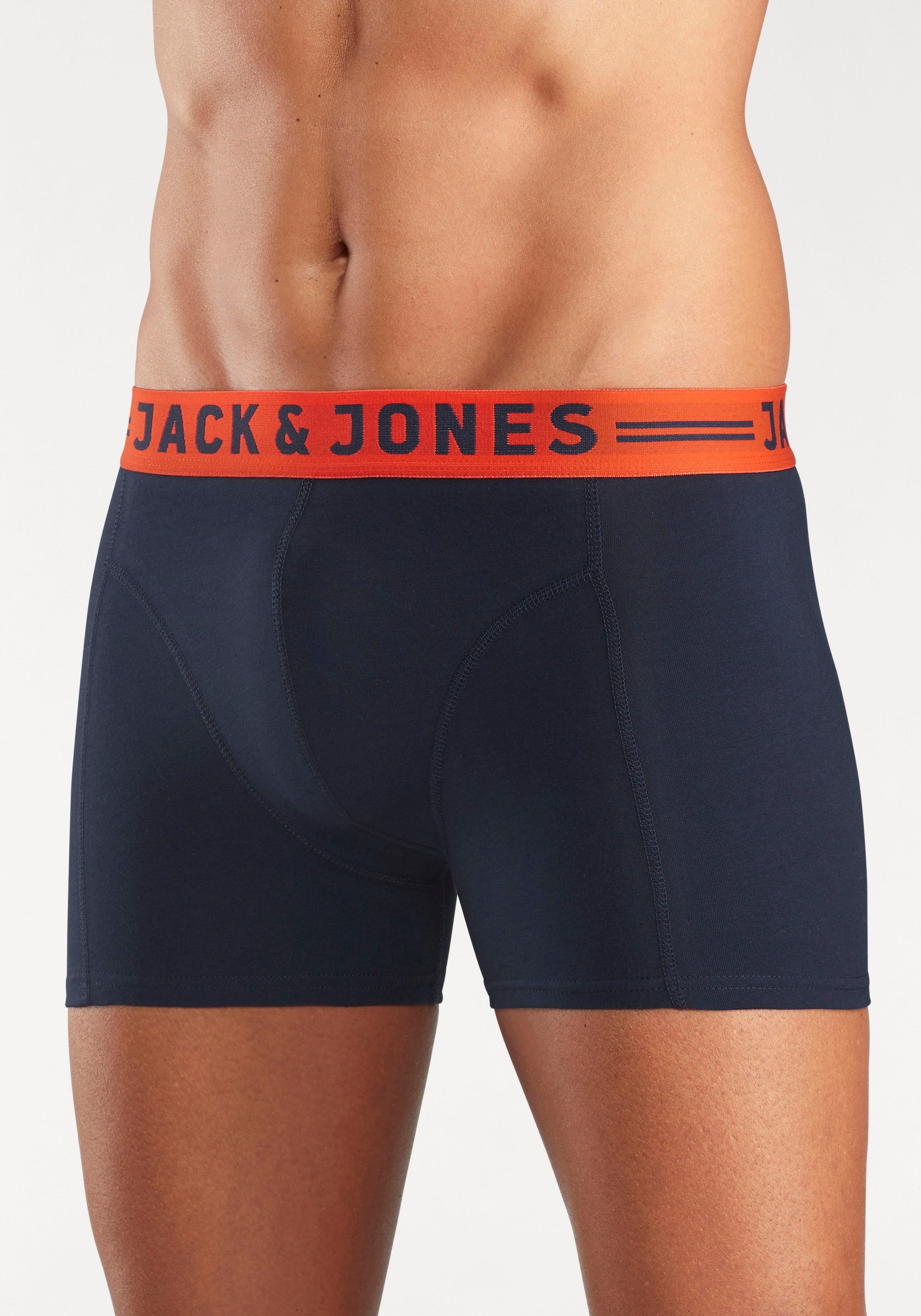 Jack & Jones Boxer »JAC Lichfield Trunks«, (Packung, 3 St.), mit kontrastfarbigem Bund