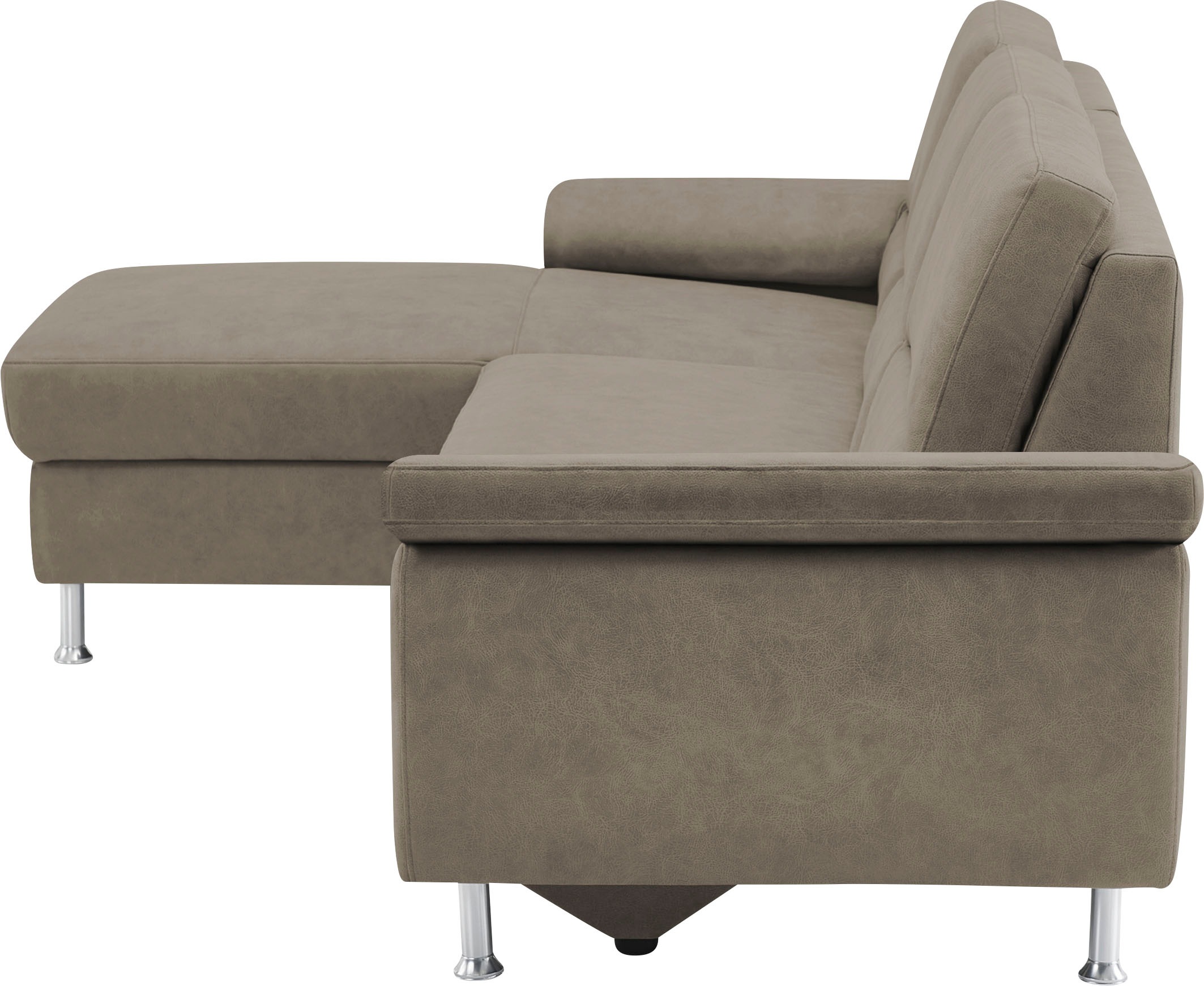 CALIZZA INTERIORS Ecksofa »Onyx L-Form«, Recamiere links oder rechts, wahlweise mit Bettfunktion, Breite 270 cm