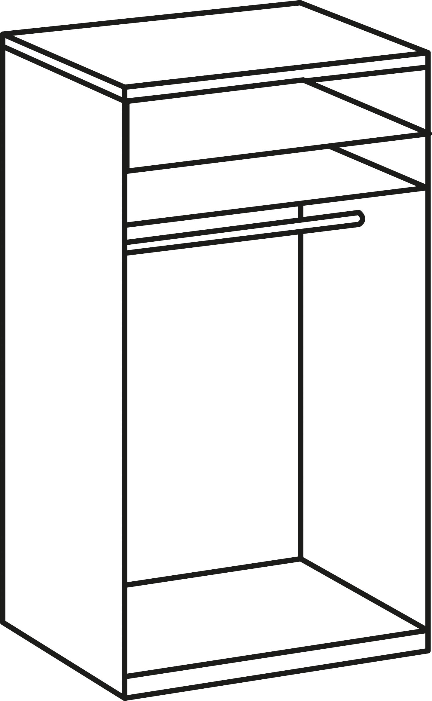 Fresh To »Level«, farbigem vollflächig Glas Türen kaufen mit bequem Go Kleiderschrank