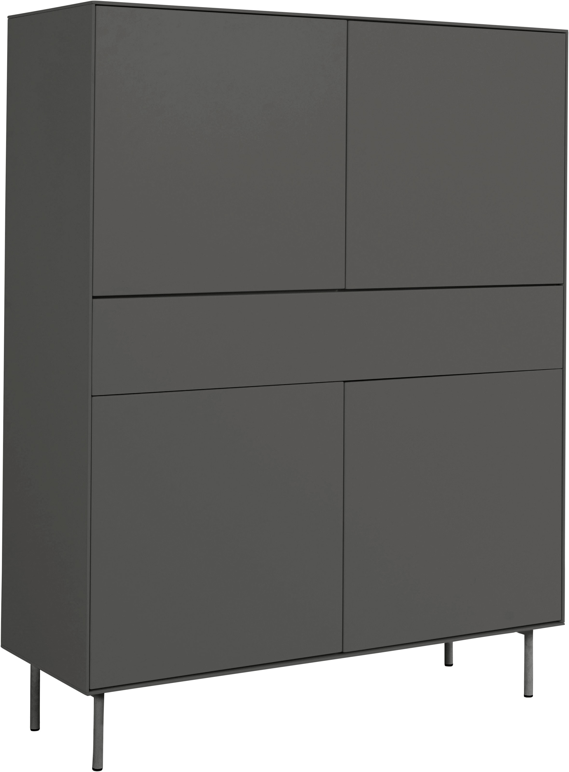 LeGer Home by Lena Gercke Highboard »Essentials«, Höhe: 144cm, MDF lackiert, Push-to-open-Funktion