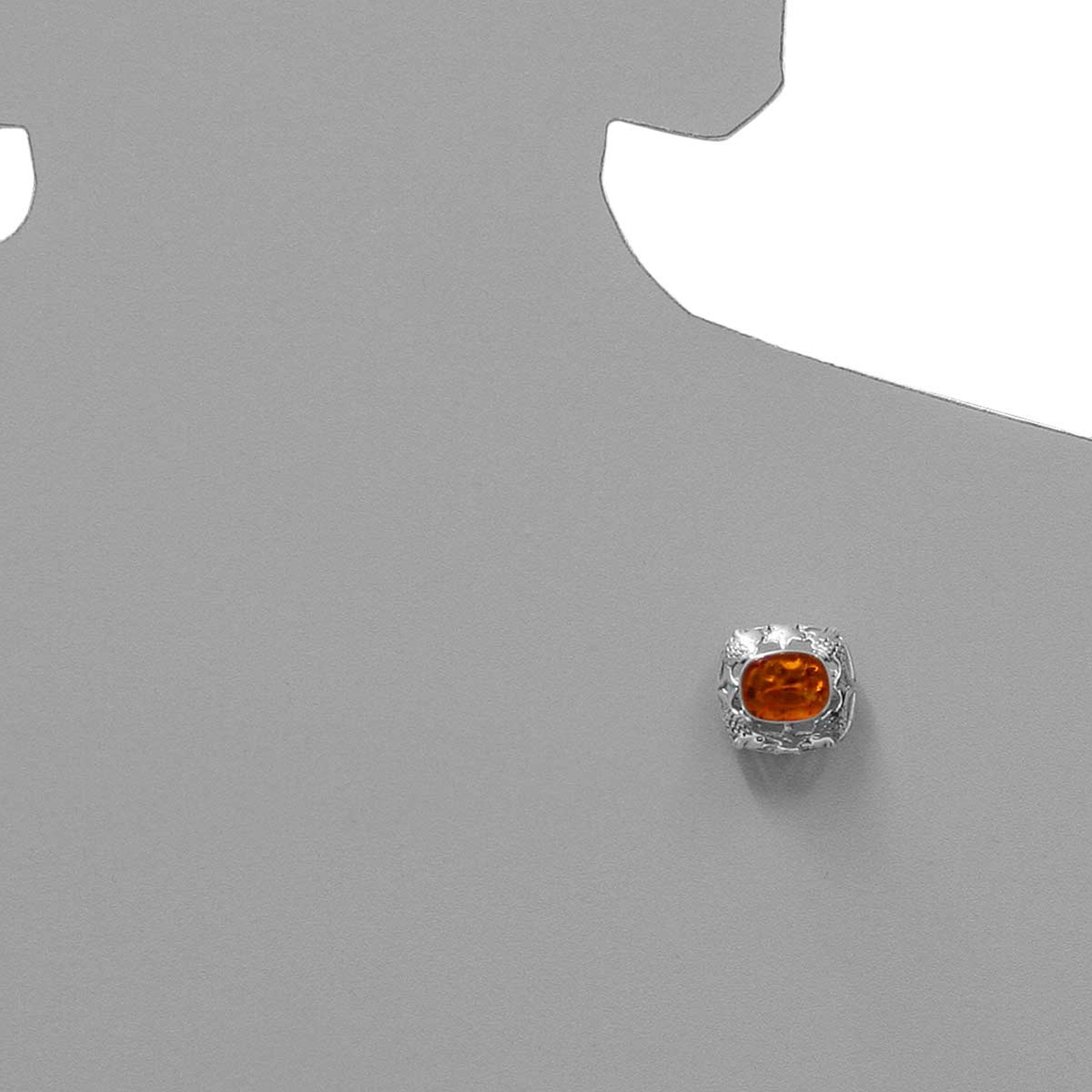 OSTSEE-SCHMUCK Brosche »- Fischland 23x21 mm - Silber 925/000 - Bernstein«