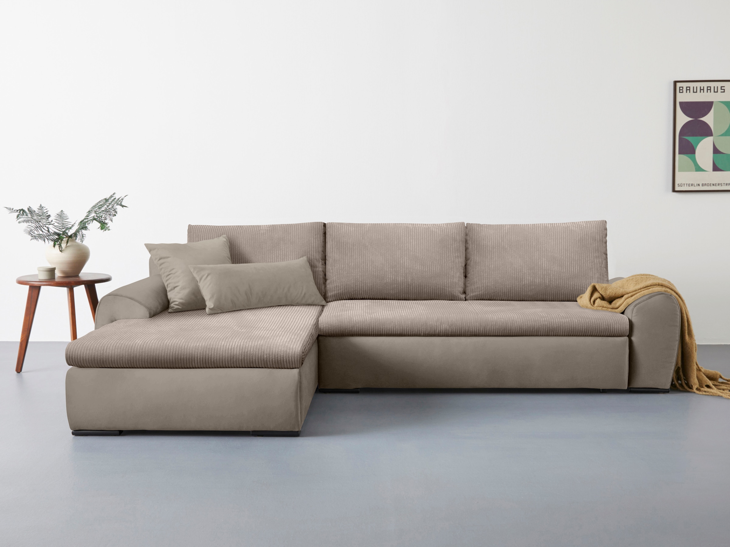 Home affaire Ecksofa »Win L-Form«, wahlweise mit Bettfunktion und Bettkasten