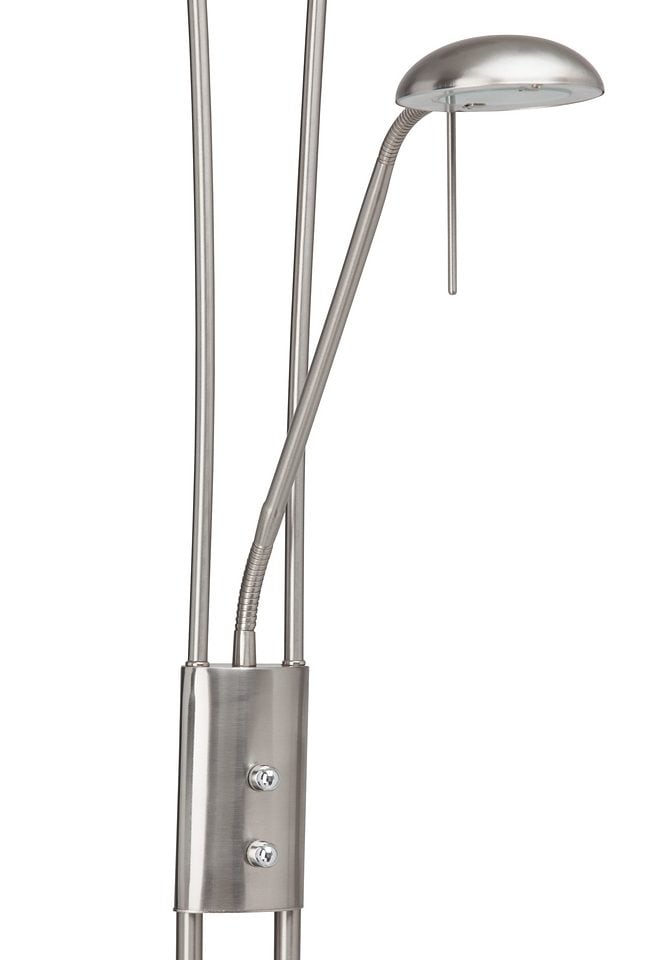 Brilliant LED Deckenfluter »Finn«, 2 flammig-flammig, Lesearm, H 179 cm,  dimmbar, 2500 lm, warmweiß, Metall/Glas, eisen/weiß online kaufen | mit 3  Jahren XXL Garantie