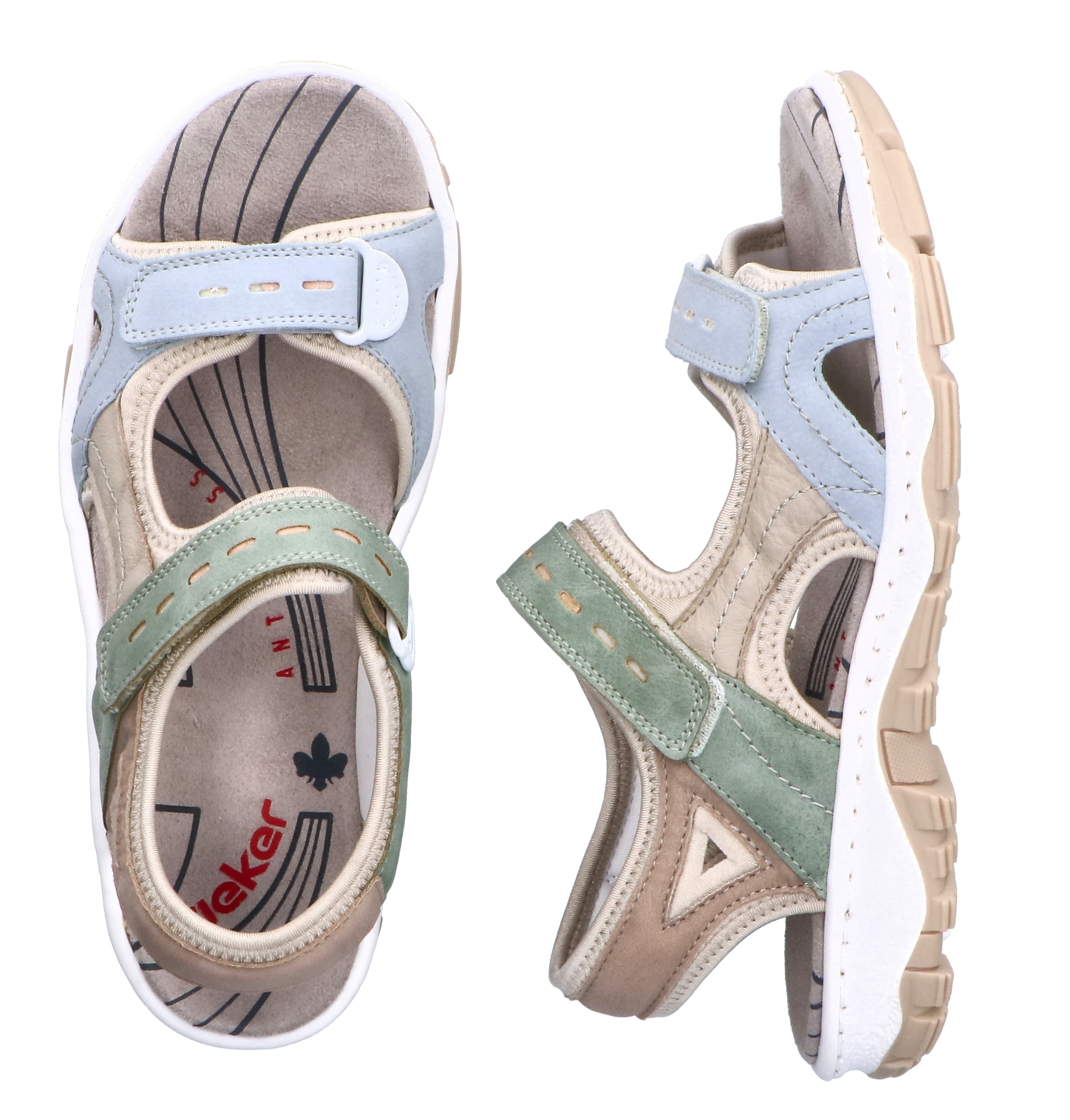 Rieker Riemchensandale  Sommerschuh, Sandalette, Outdoorsandale mit Klett