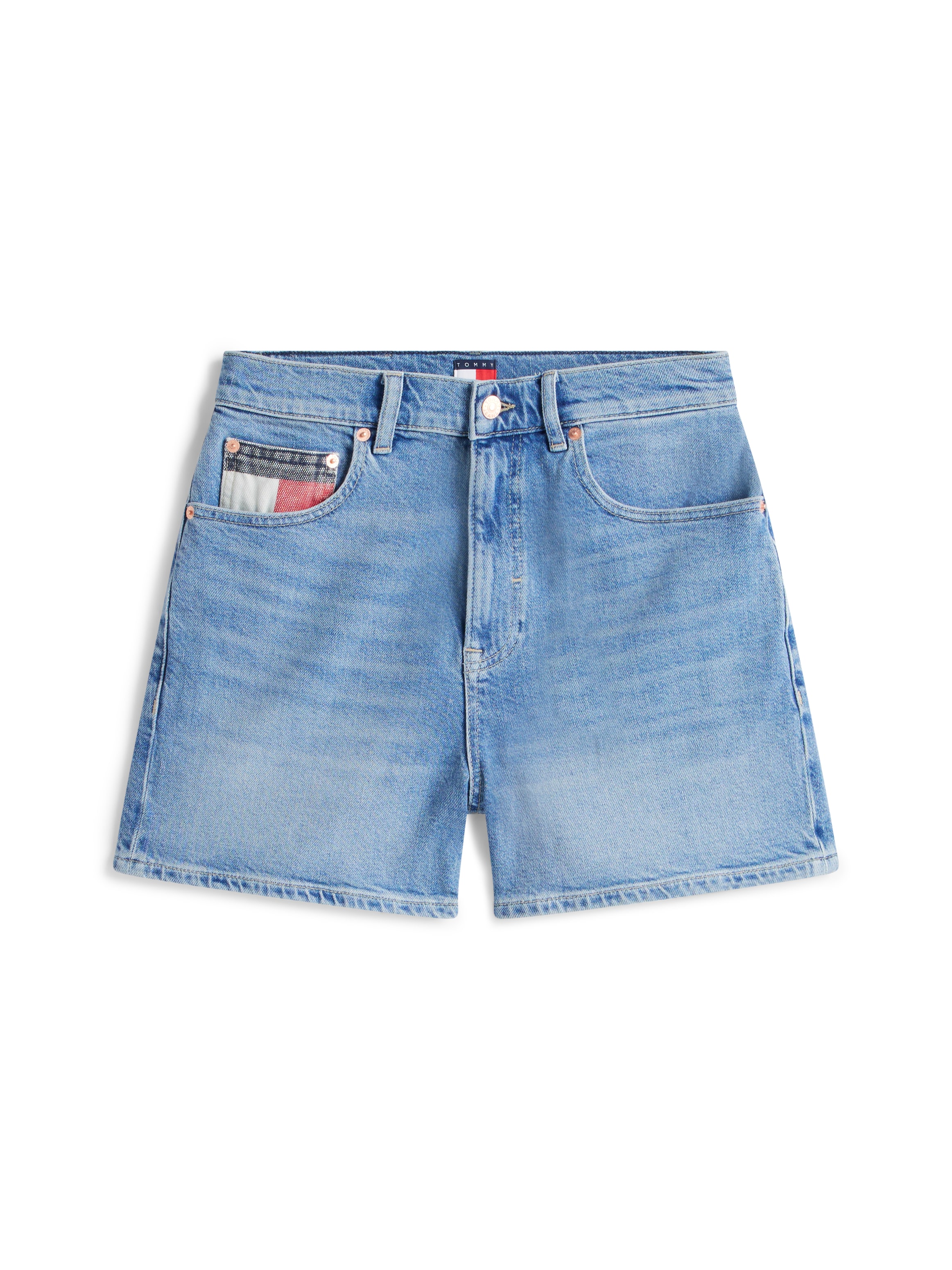 Tommy Jeans Jeansshorts »MOM SHORT RWB BJ8131« Straight Fit, Baumwoll-Mix mit Stretch