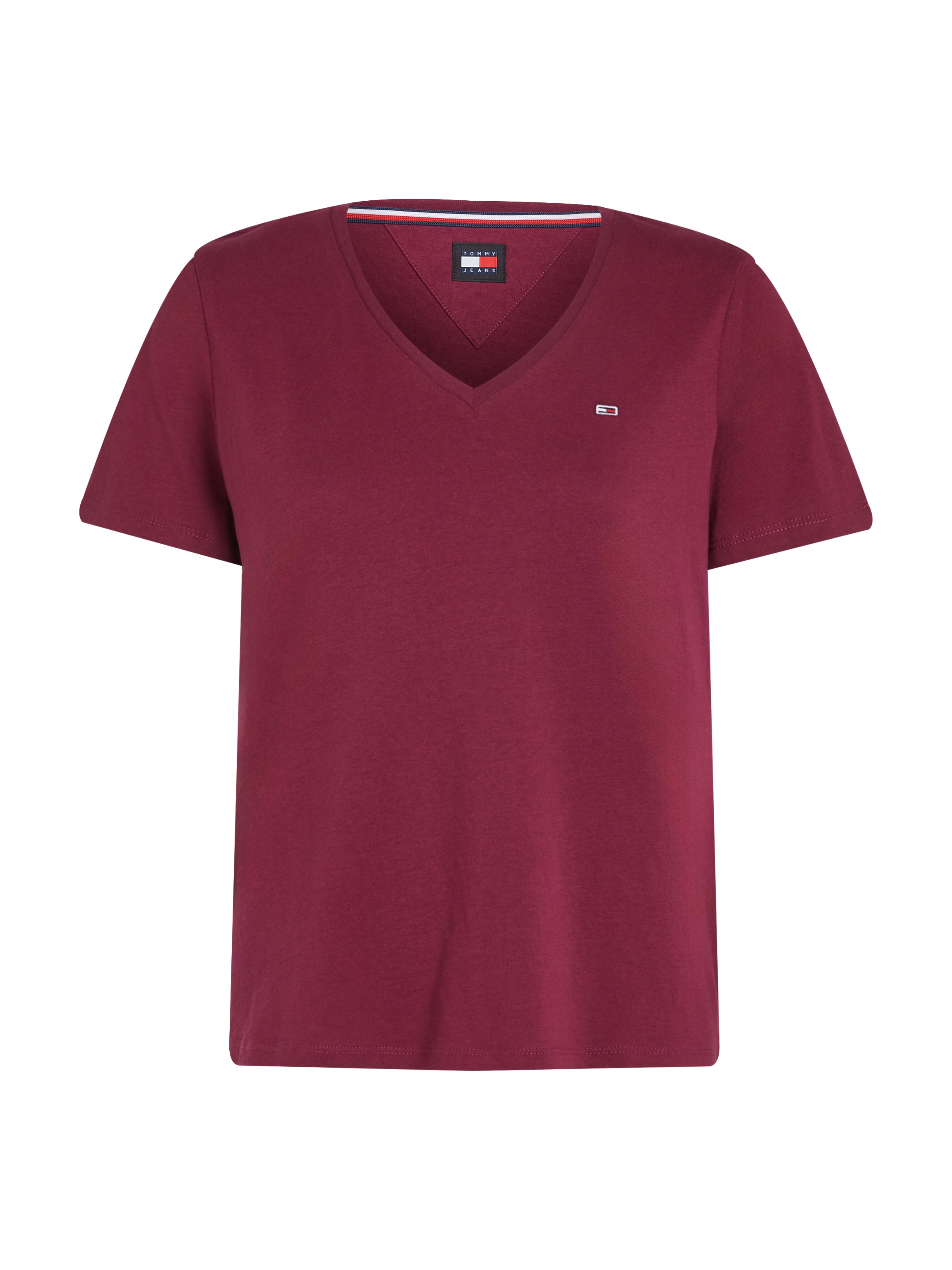 Tommy Jeans V-Shirt »TJW 2PACK SLIM SOFT V NECK TEE«, (Packung, 2 tlg., 2er-Pack), in Basic Optik mit Tommy Jeans Markenlabel