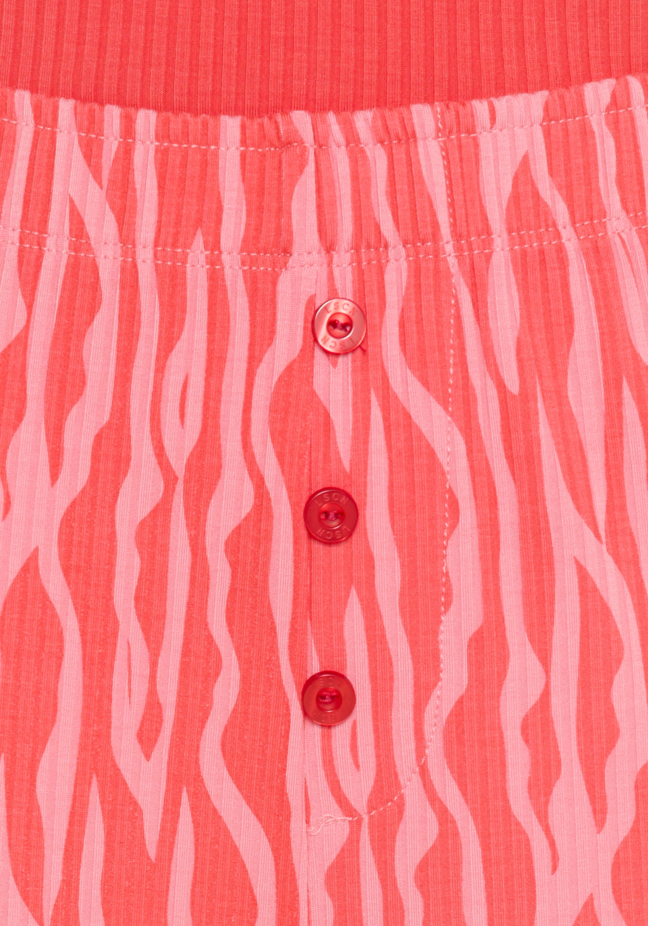 LSCN by LASCANA Pyjama 2 mit kleiner Zierknopfleiste