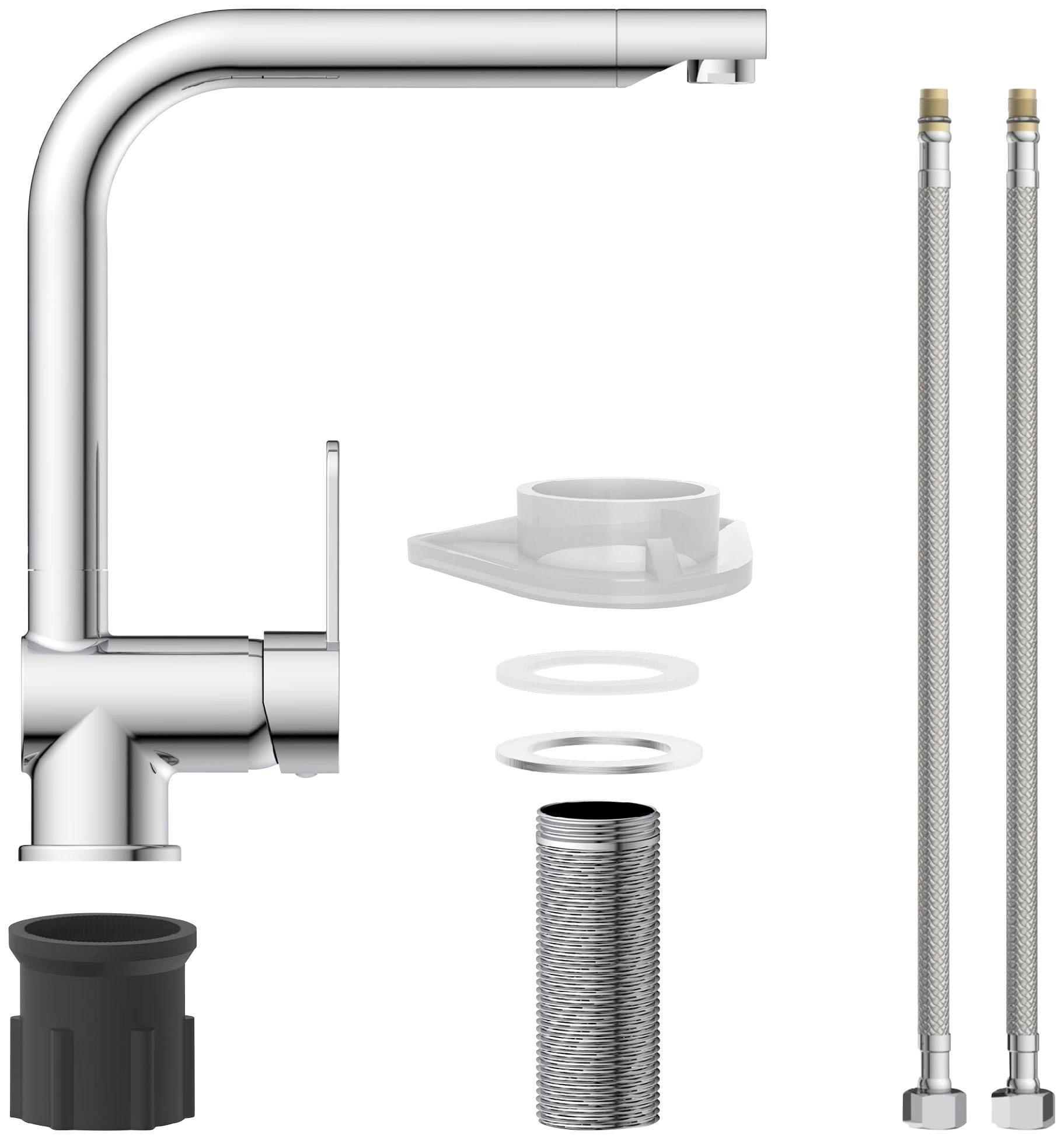 Schütte Spültischarmatur »RIO Schütte« Wasserhahn mit Energiesparfunktion, 360° schwenkbare Mischbatterie