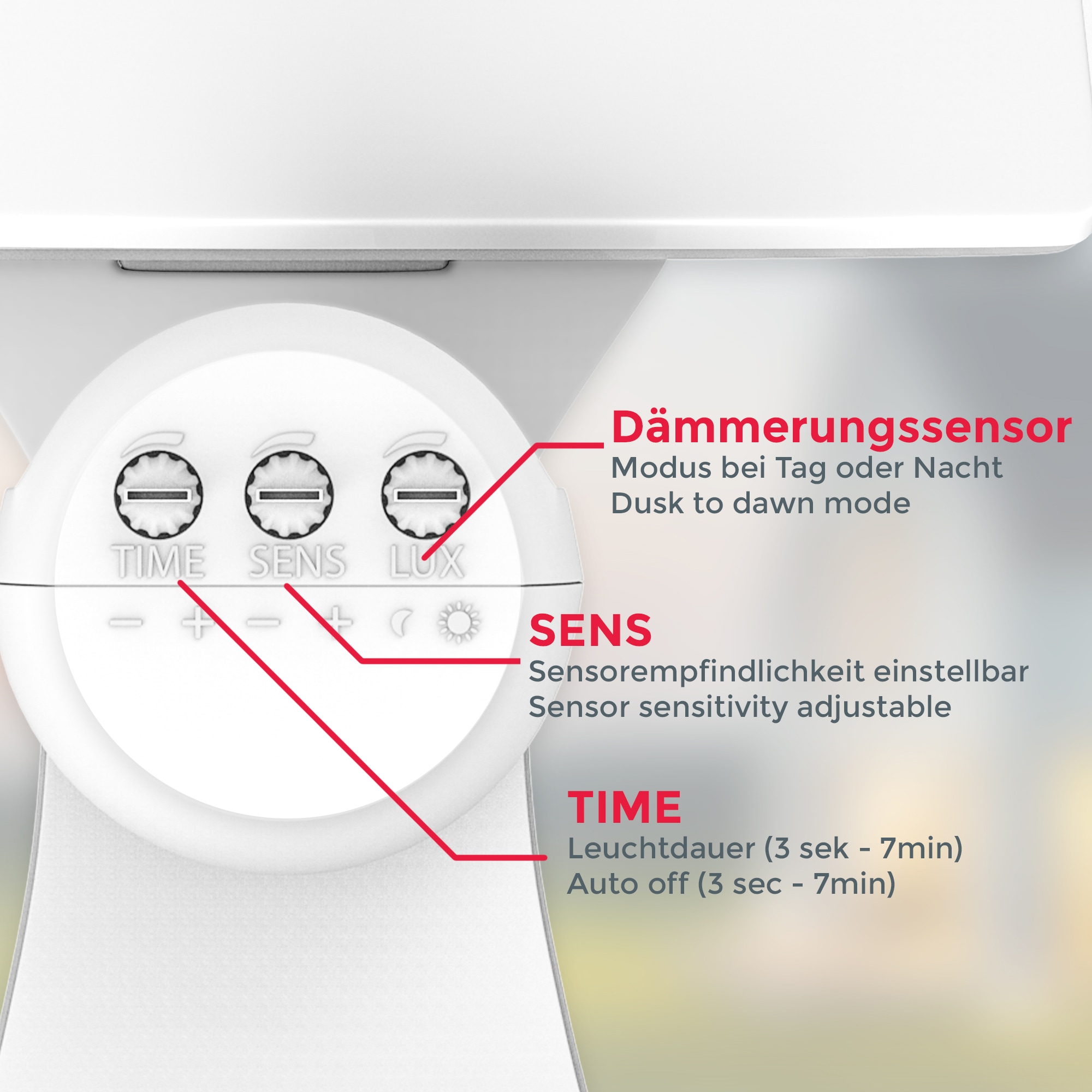 B.K.Licht LED Außen-Wandleuchte, 1 flammig-flammig, Außenstrahler, Bewegungsmelder, Wandlampe, 20W 2300 Lumen, IP44, weiß