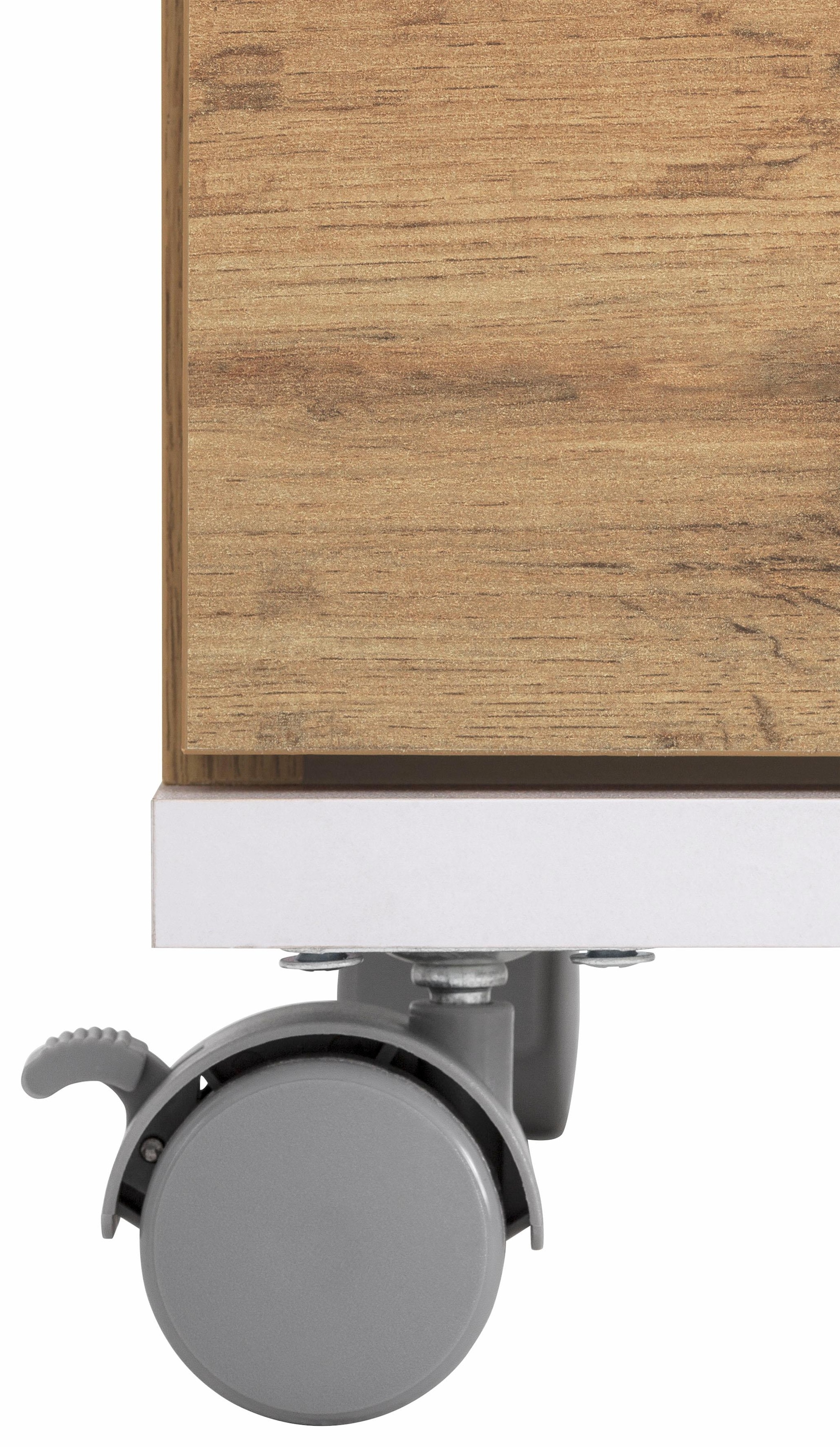 welltime Waschbeckenunterschrank »Emmi, Breite 59 cm«, Siphonausschnitt, Metallbeschläge