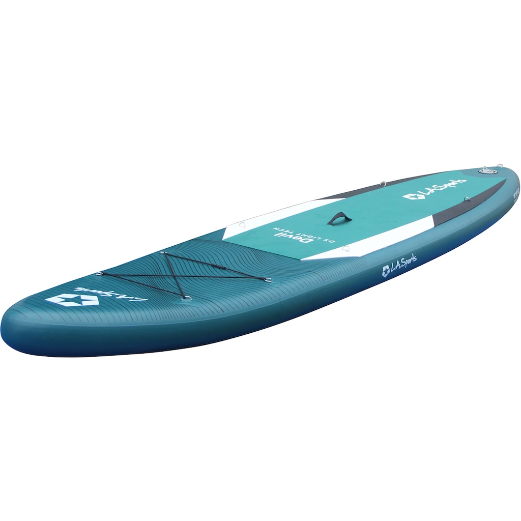 L.A. Sports Inflatable SUP-Board »Devil«, (Set, 6 tlg., mit Paddel, Pumpe und Transportrucksack)