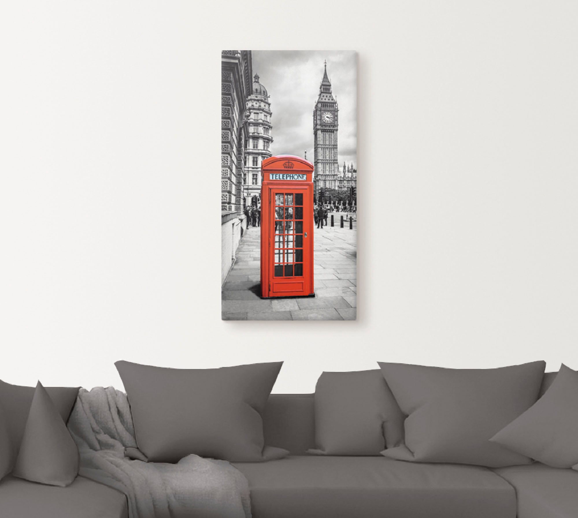 Artland Leinwandbild »London Telefonzelle« Architektonische Elemente 1 Stk. tlg. auf Holzrahmen gespannt