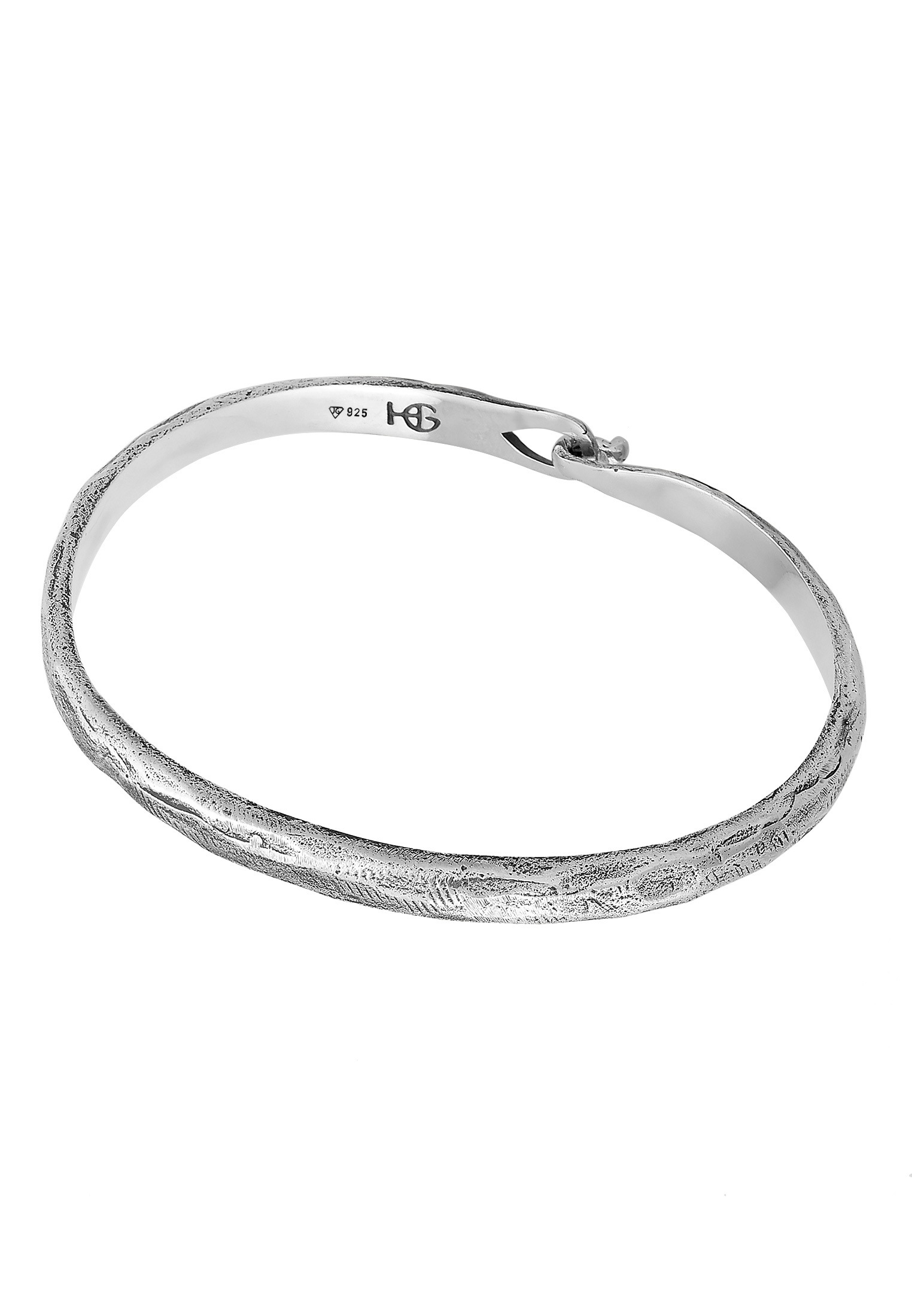 HAZE & GLORY Armreif »Armband Herren Armreif Hook Big gehämmert 925 Silber«