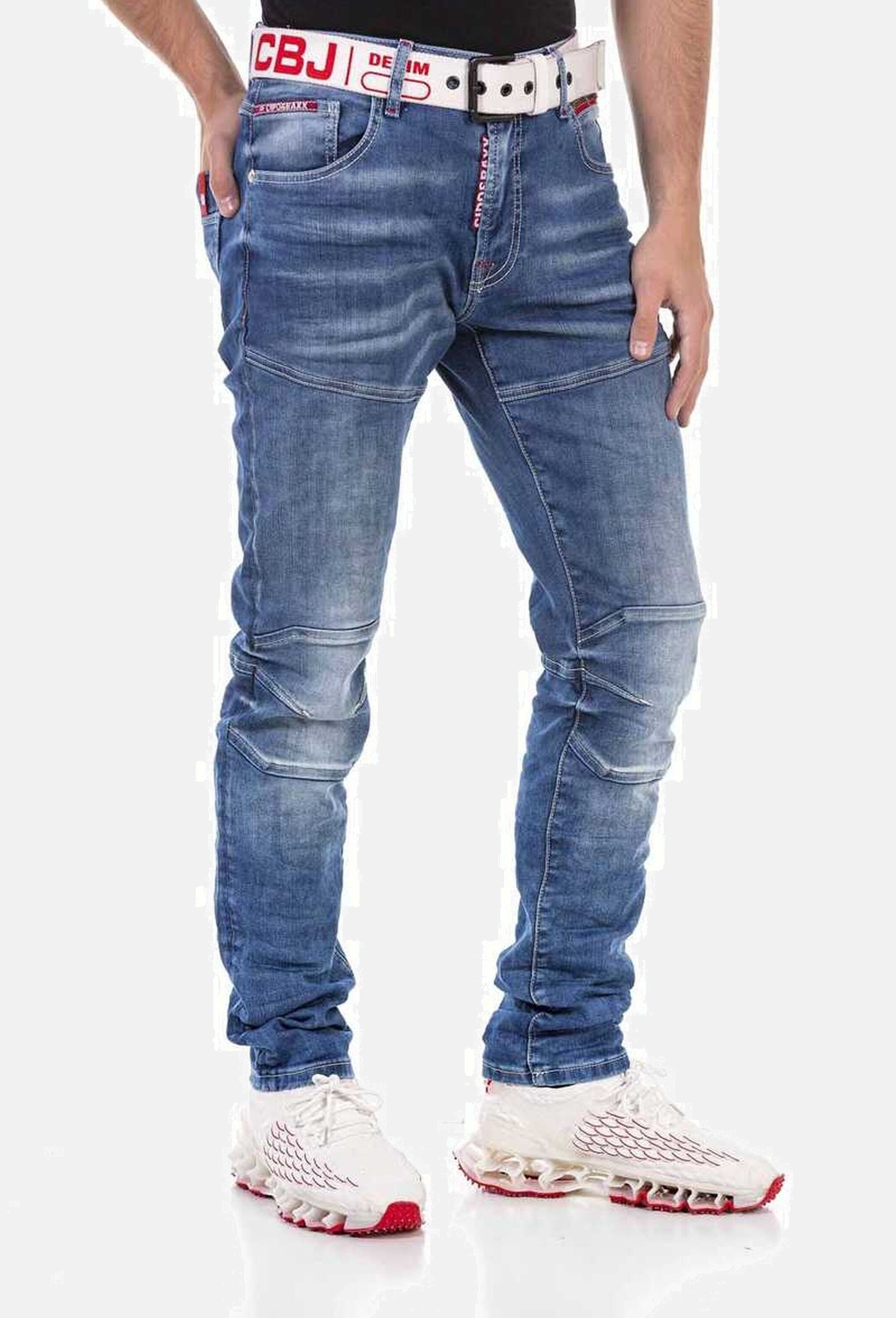 Cipo & Baxx 5-Pocket-Jeans »Cipo & Baxx Jeans« mit trendigen Ziernähten, CD698