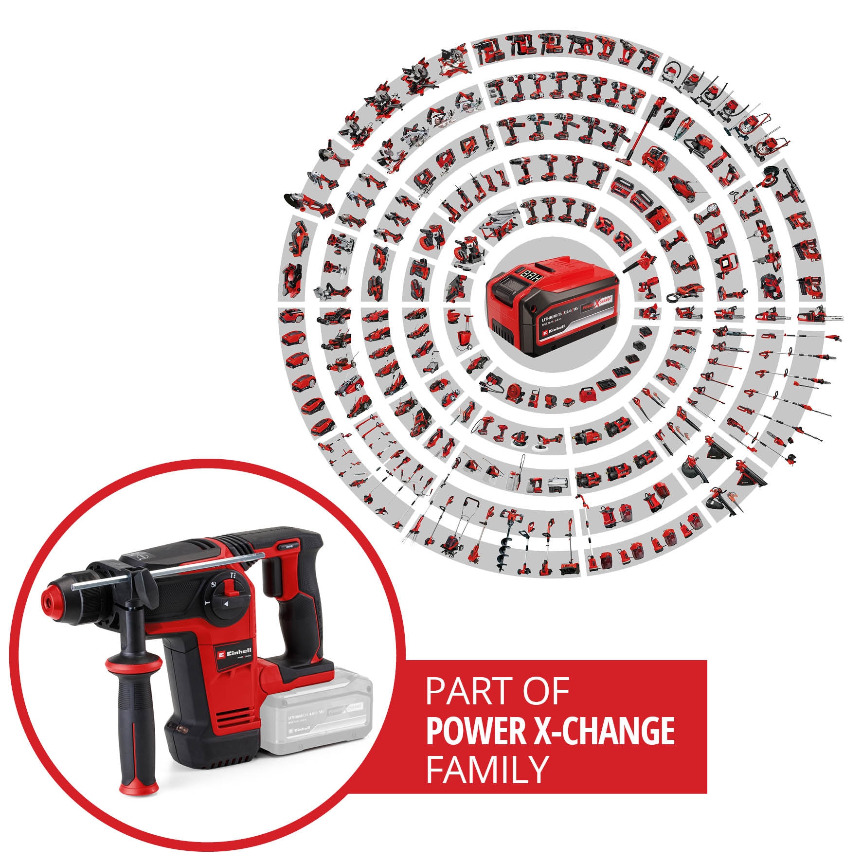 Einhell Akku-Bohrhammer »TP-HD 18/26 Li BL - Solo« Power X-Change, ohne Akku und Ladegerät, Inkl. Aufbewahrungskoffer