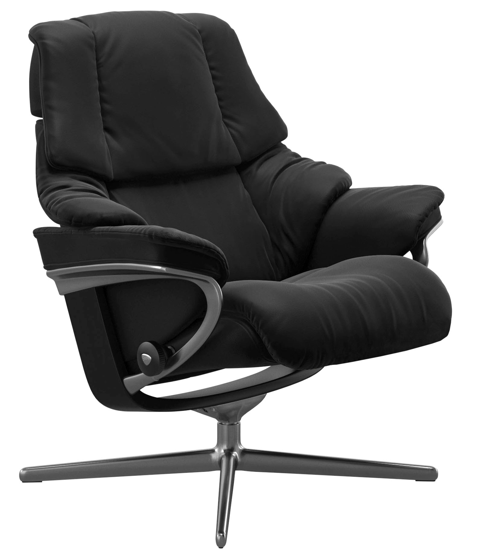 Stressless® Relaxsessel »Reno«, mit Cross Base, Größe S, M & L, Holzakzent Schwarz