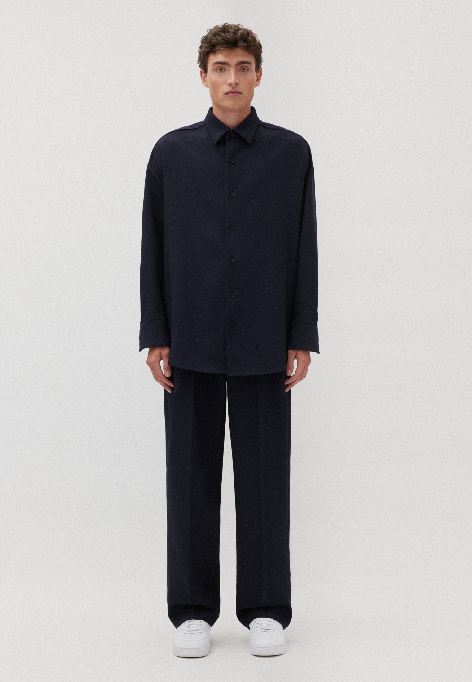 studio seidensticker Businesshemd Oversized Langarm Kentkragen Uni