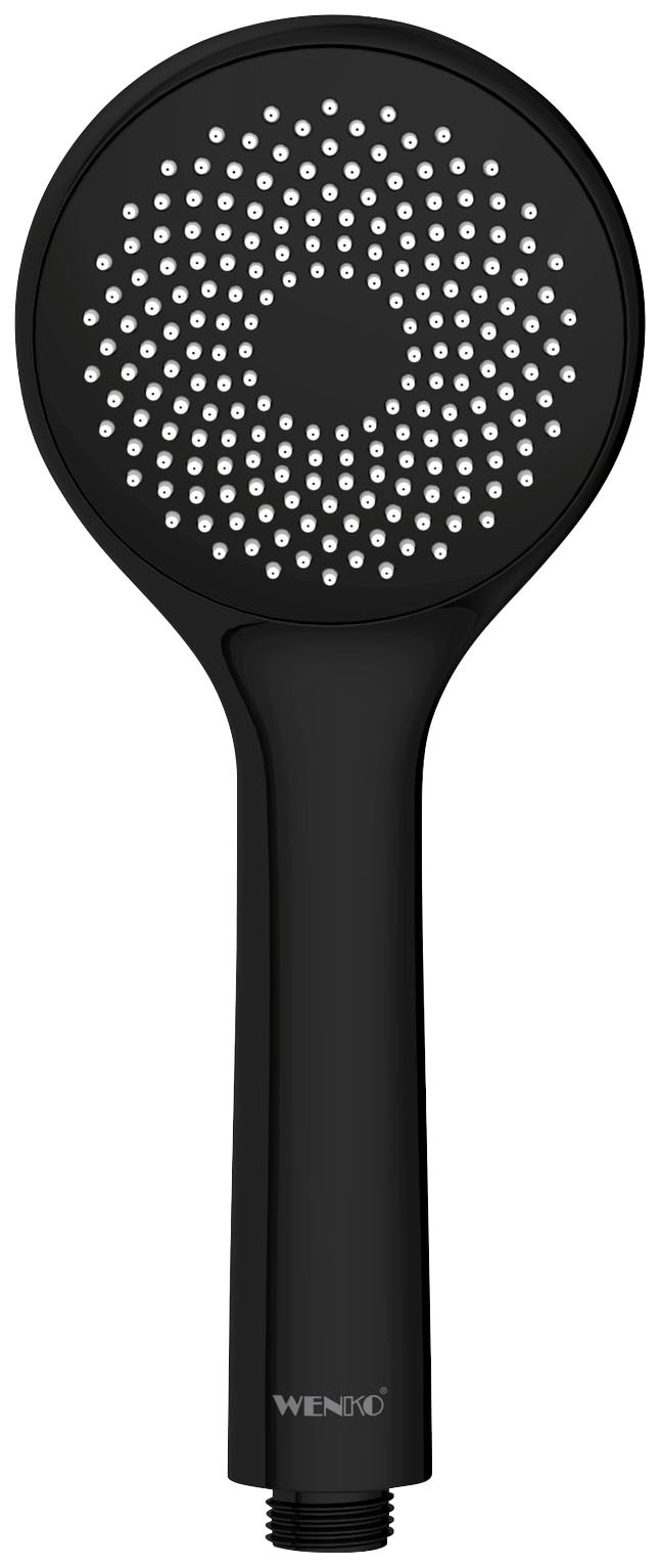 WENKO Handbrause "Watersaving" Schwarz matt, Ø 9,5 cm