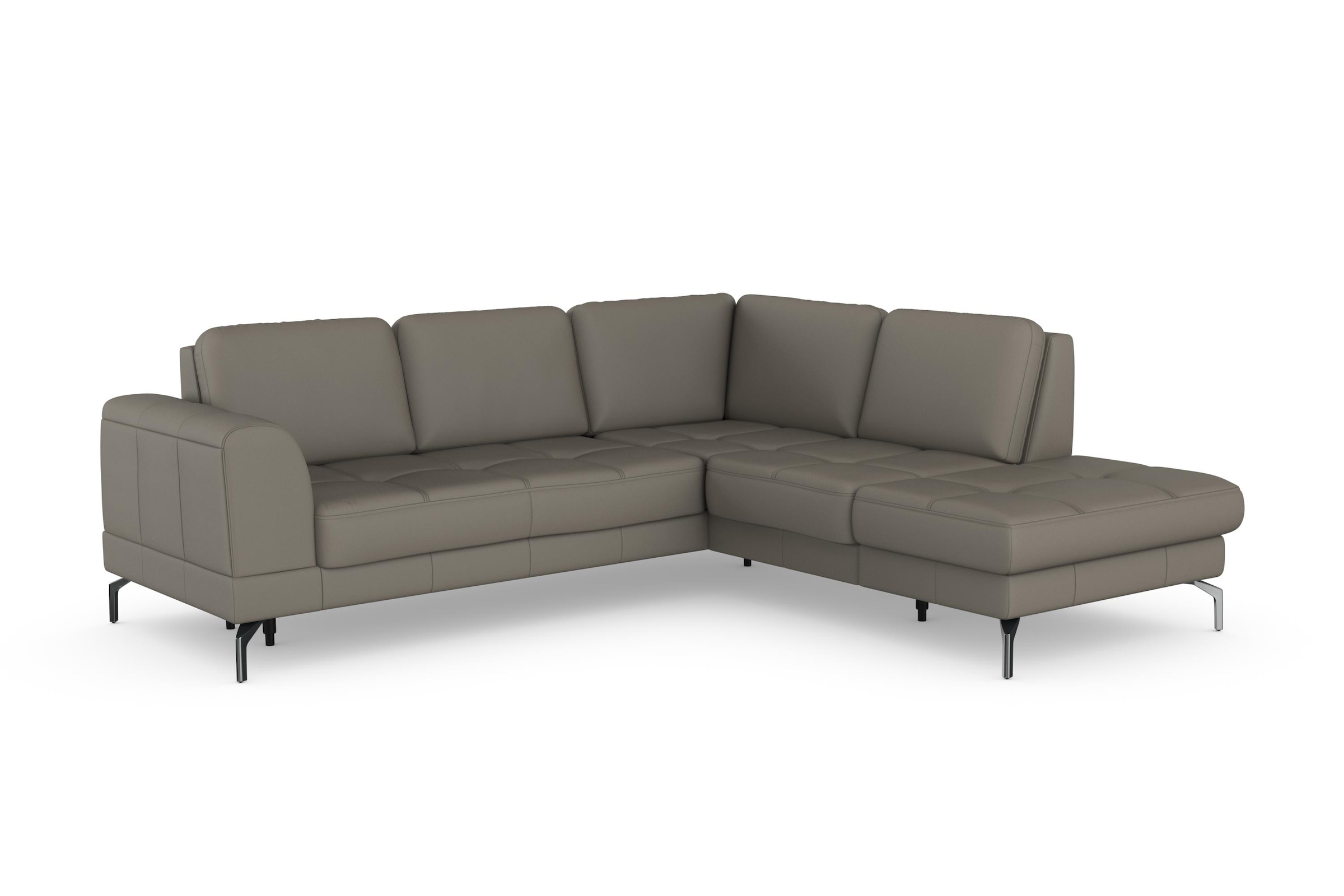 sit&more Ecksofa »Bendigo L-Form«, inklusive Sitztiefenverstellung, Bodenfreiheit 15 cm, in 2 Fußfarben