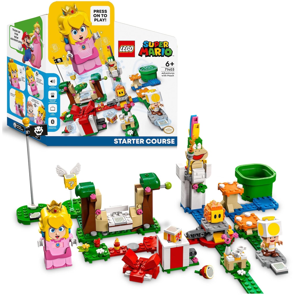 LEGO® Konstruktionsspielsteine »Abenteuer mit Peach – Starterset (71403), LEGO® Super Mario«, (354 St.)