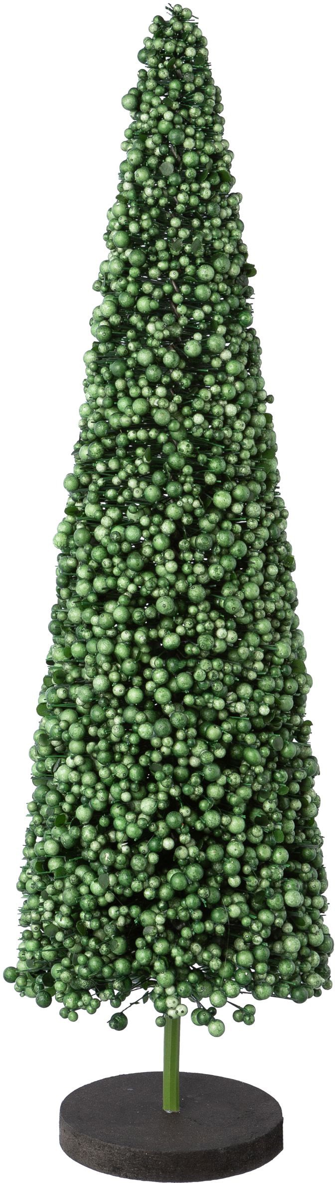 hochwertiger cm Perlen auf 50 mit Creativ deco verziert, Höhe Holzbase, auf bestellen Rechnung »Weihnachtsdeko«, Dekobaum