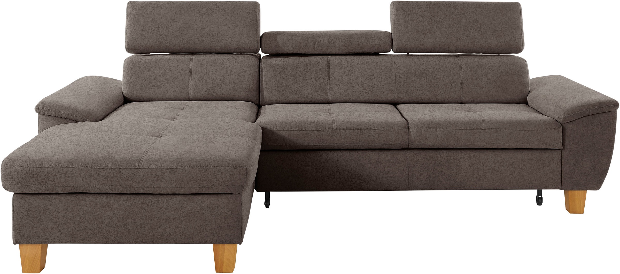 exxpo - sofa fashion Ecksofa »Enya, aufwendige Detailverarbeitung, hoher Sitzkomfort, bequem, L-Form«, inkl. Kopfteilverstellung, wahlweise mit Bettfunktion und Bettkasten