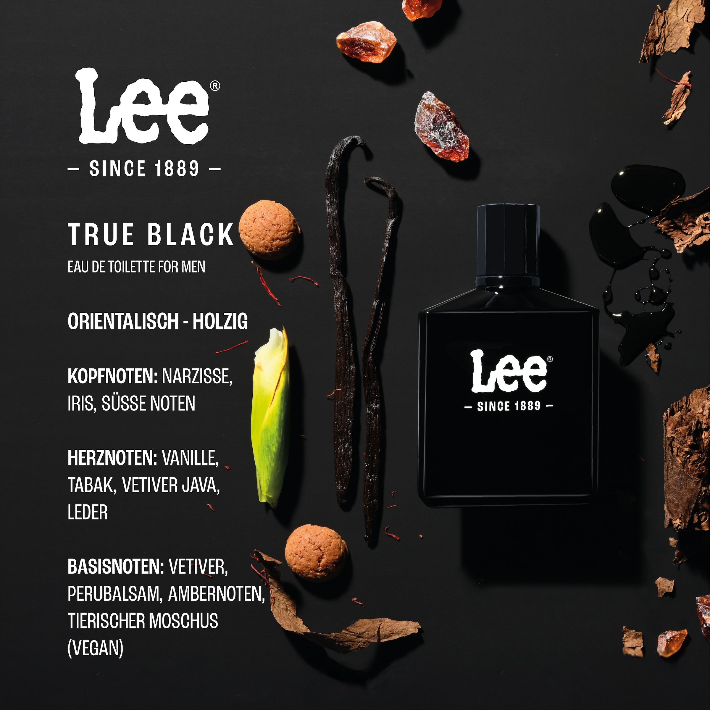 Lee® Eau de Toilette »LEE 1889 TRUE BLACK FOR MEN EDT« 50ml