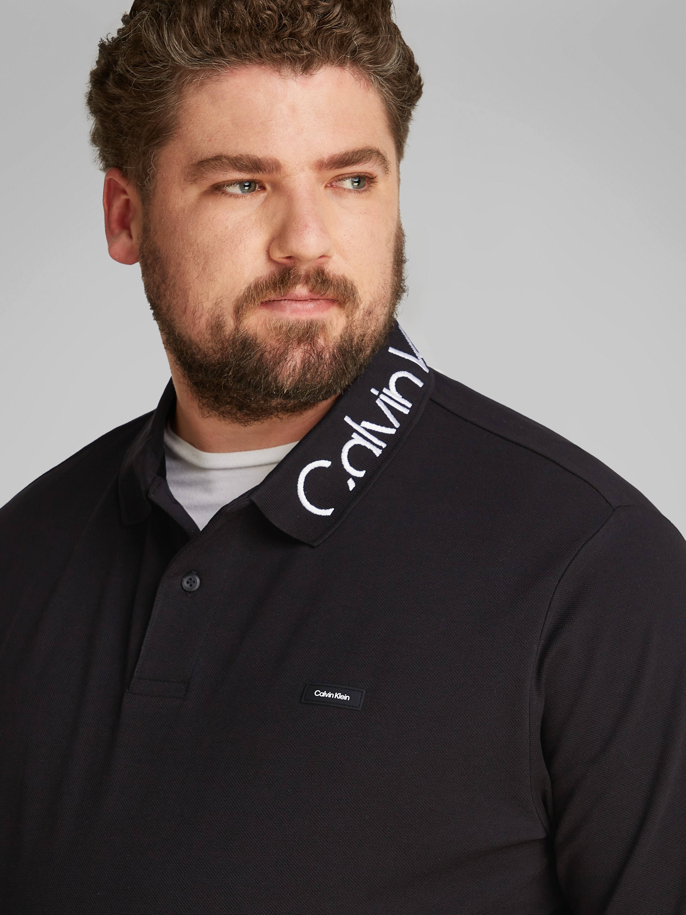 Calvin Klein Big&Tall Poloshirt »BT_STRETCH PIQUE LOGO CLLR POLO«, in großen Größen
