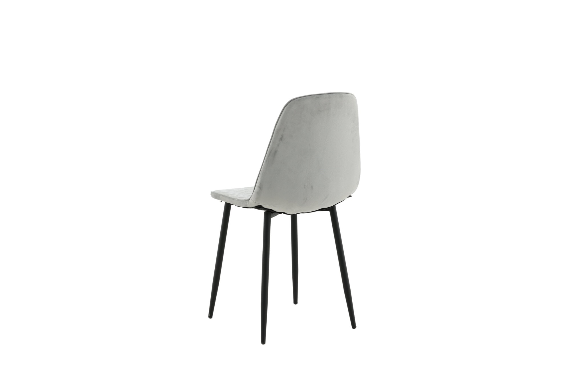 Venture Home Esszimmerstuhl »Polar Diamond, 2er-Set Esszimmerstühle in Grau-Samt, 150 kg belastbar« () 2 Stk.Polsterstuhl, Samt-Bezug, Metallbeine, Diamantsteppung, edel