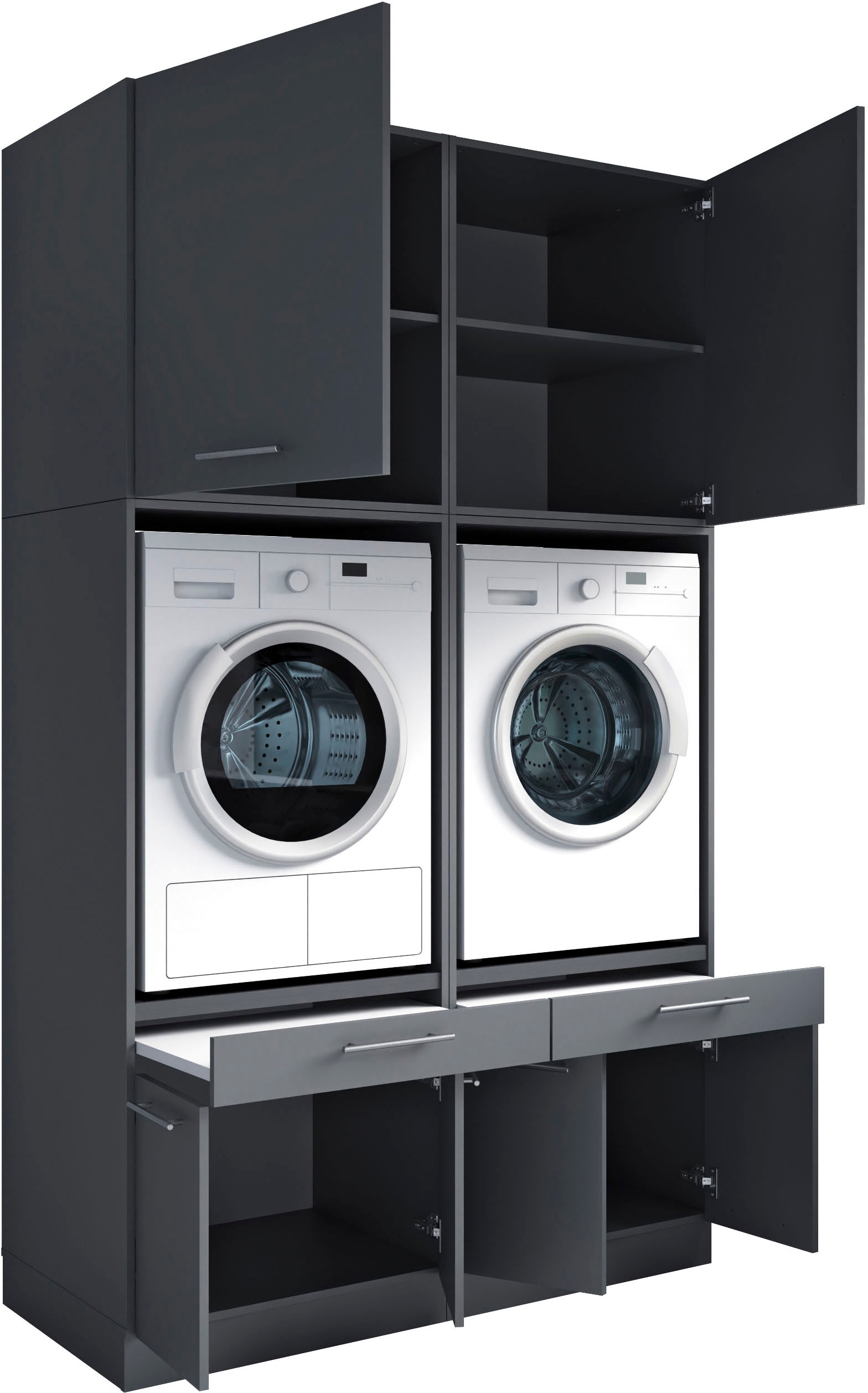 Laundreezy Mehrzweckschrank-Set »Laundreezy, 4-tlg. Mehrzweckschrank-Set B/H/T 135/238/68 cm« 4 Stk. tlg.