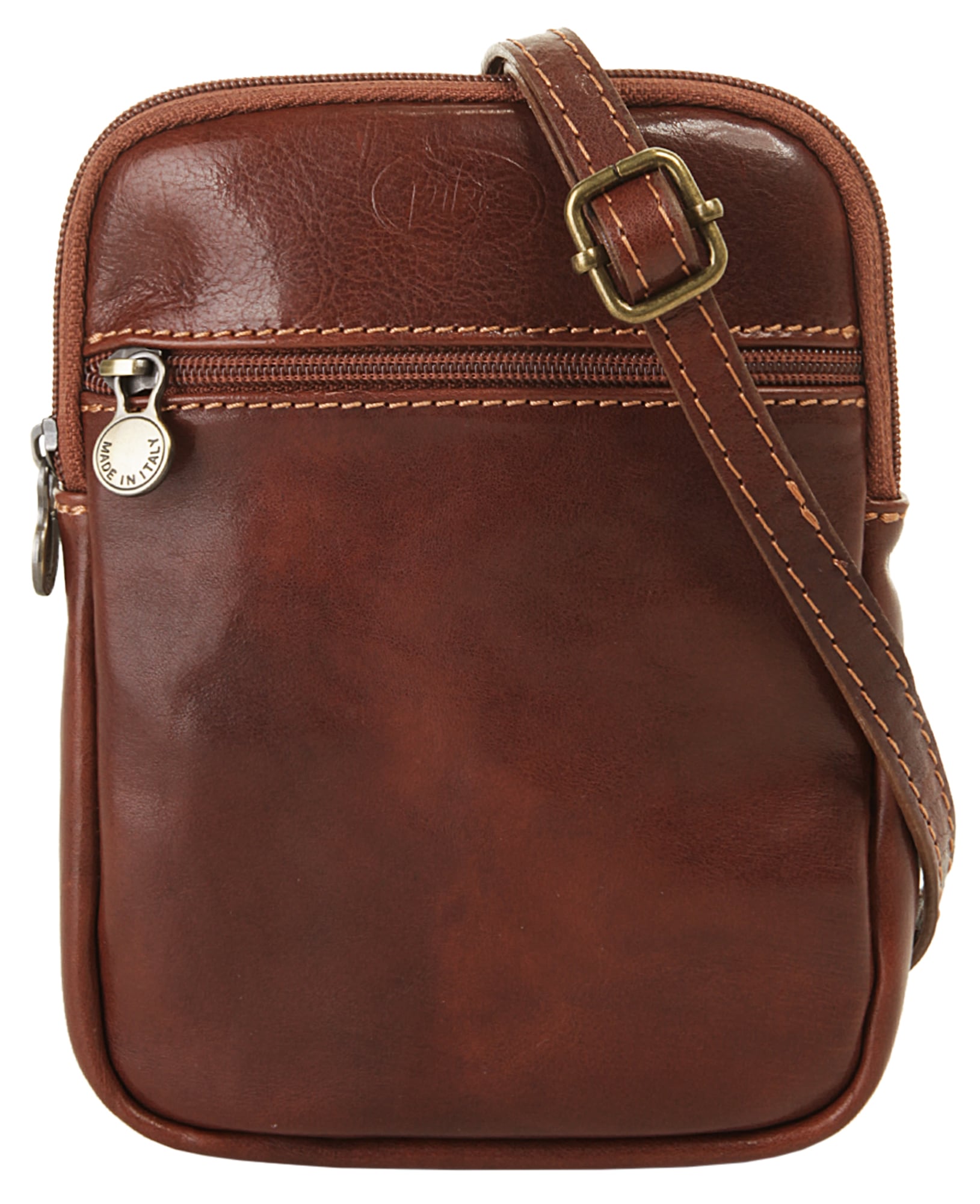 Piké Umhängetasche echt Leder, Made in Italy
