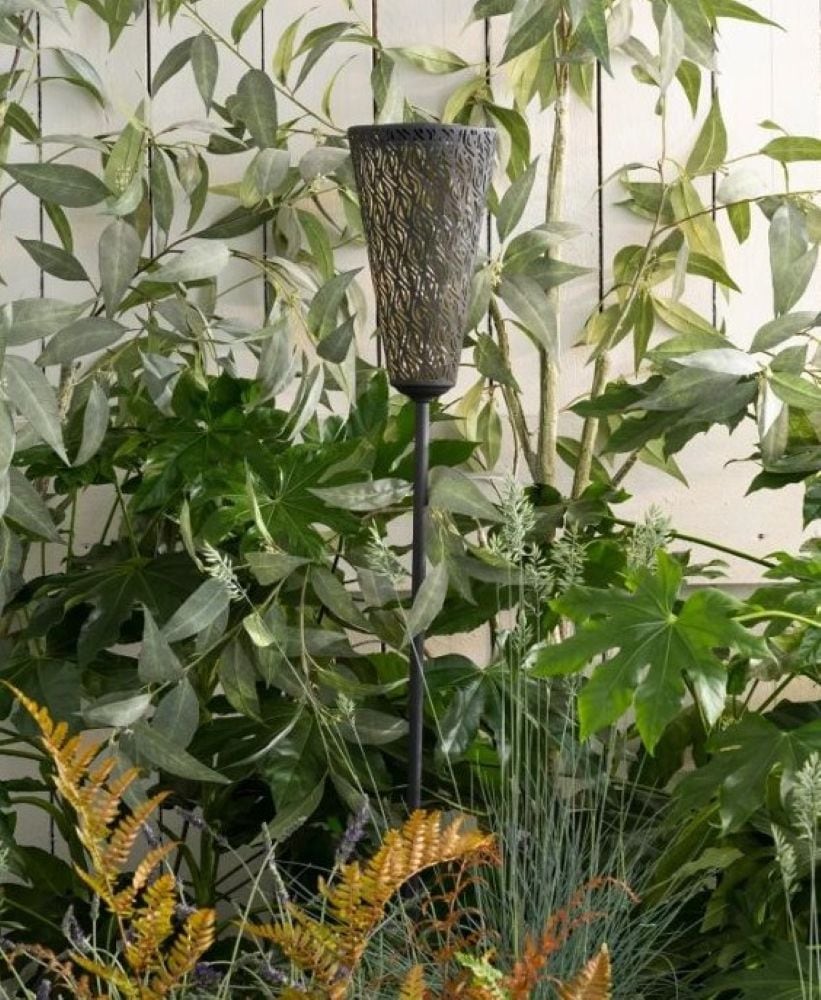 LUXFORM Gartenleuchte »Luxform Solar Torch Norwich, set of 2« LED-Modul 1 Stk. Warmweiß LED-Fackellampe, Solarenergie, warmweiß, aus Metall, IP44