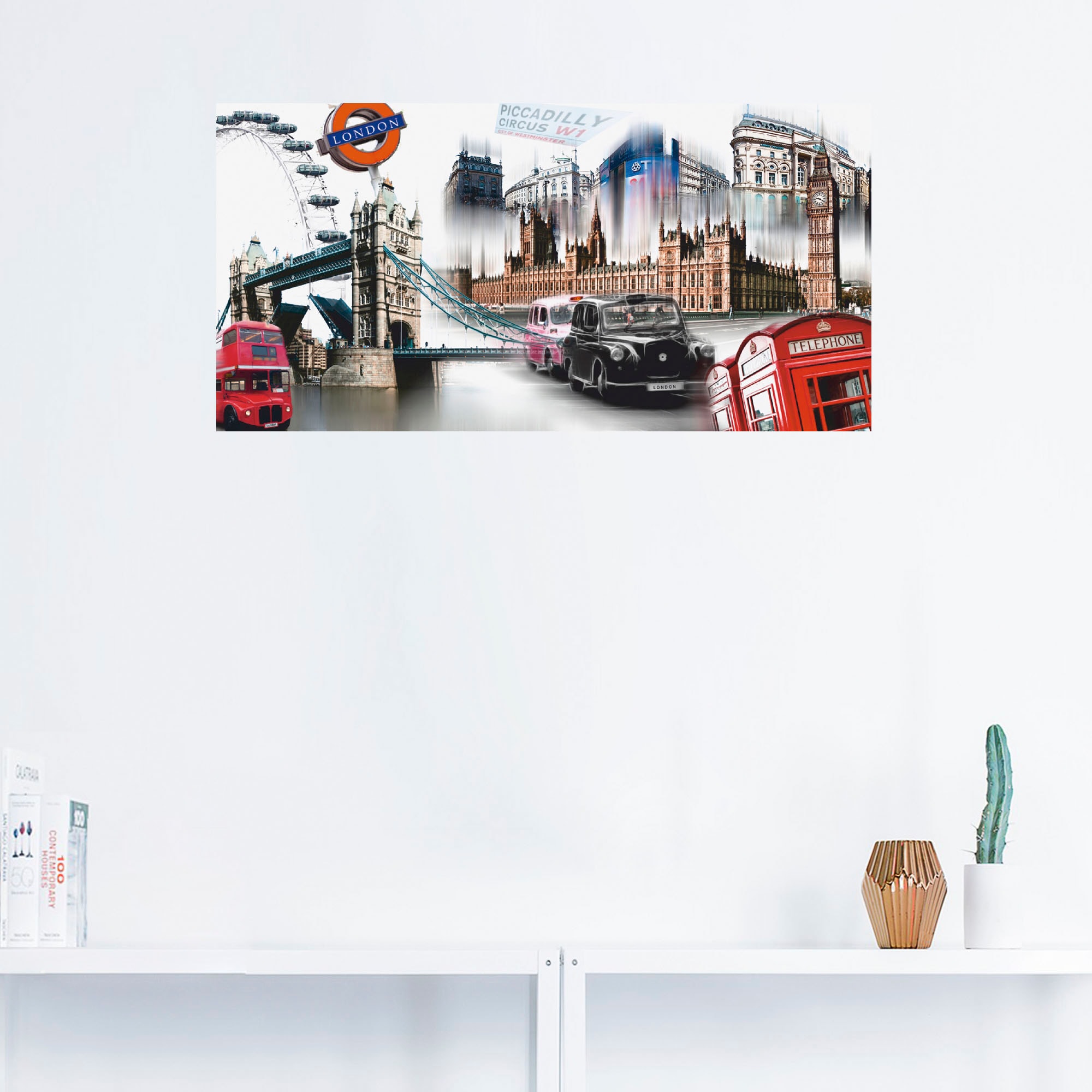 Artland Wandbild »London Skyline Collage IV«, Großbritannien, (1 St.), als Leinwandbild, Poster, Wandaufkleber in verschied. Größen