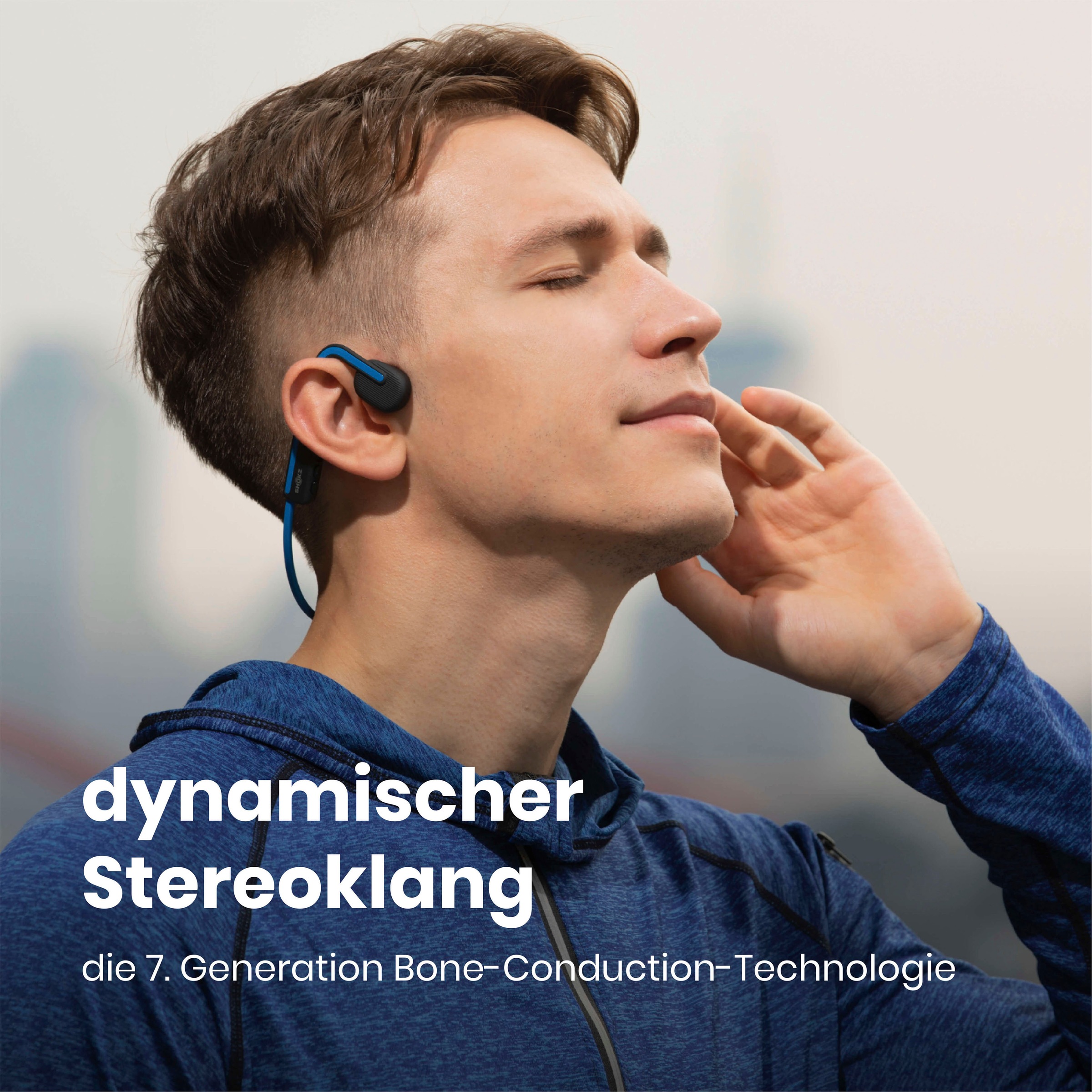 Shokz Sport-Kopfhörer »OpenMove«, Bluetooth-Wireless-A2DP Bluetooth-AVRCP Bluetooth-HFP-HSP, Noise-Cancelling-Freisprechfunktion