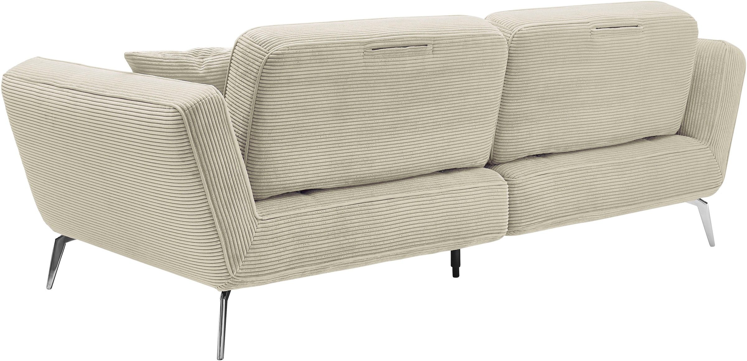 set one by Musterring Big-Sofa »SO 4500«, Füße chromfarben, wahlweise mit Kopfstütze, Breite 260cm, in Cord
